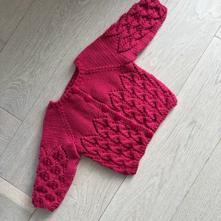 Raspberry Cardigan -Size 6-9 month