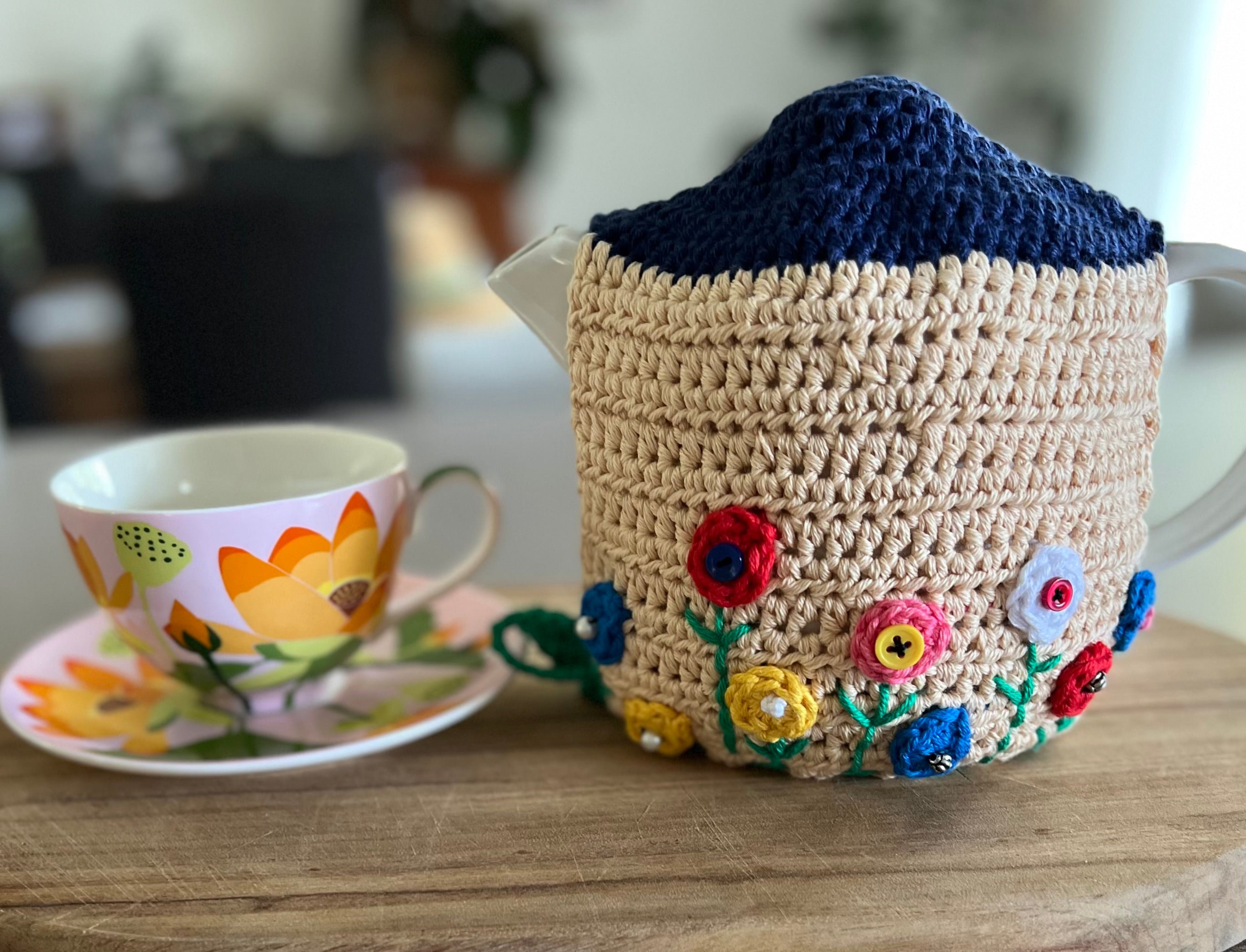 Crochet Teapot Cosy - 4 different designs