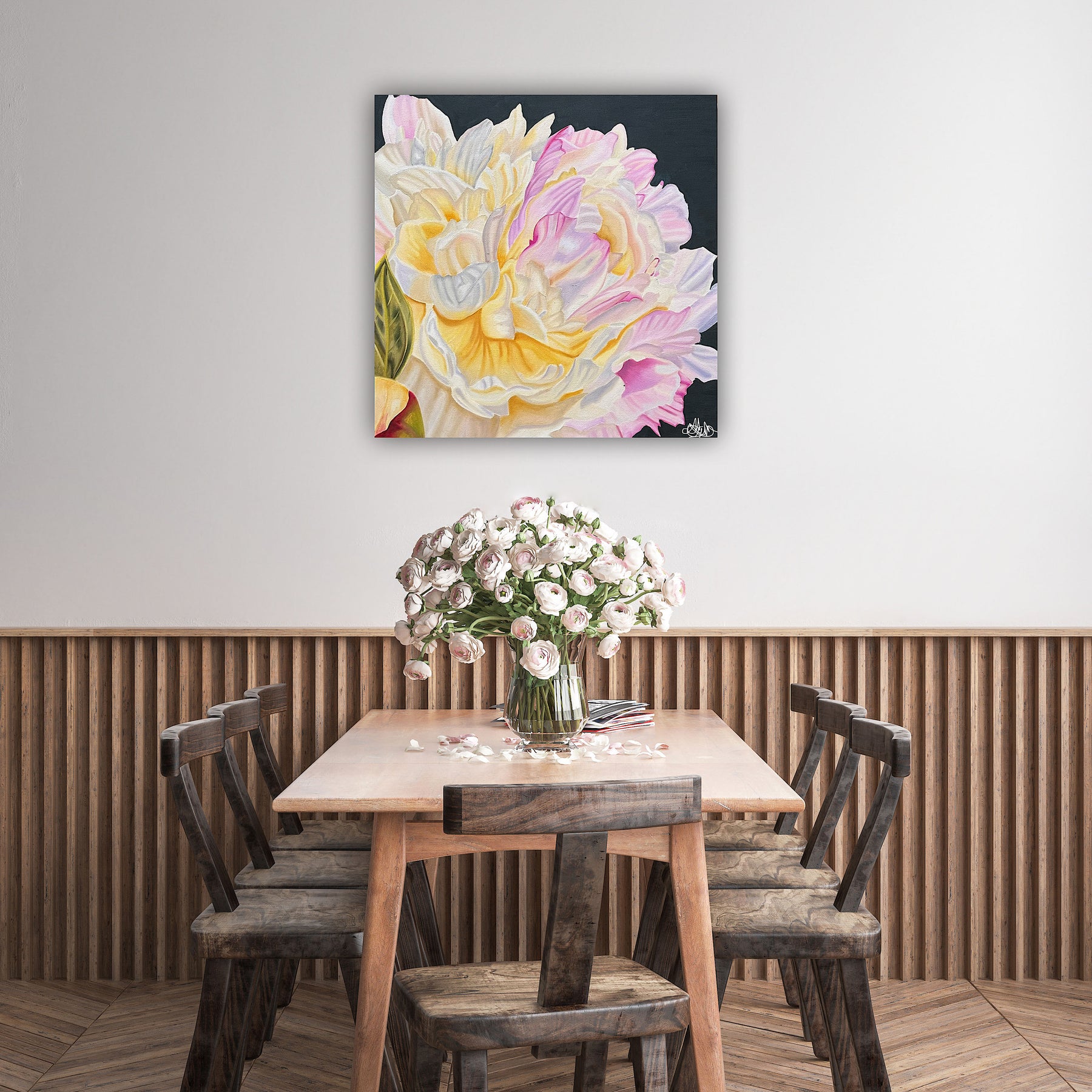"Fleur De Grace" - Peony - Original Oil Painting - Hand Painted