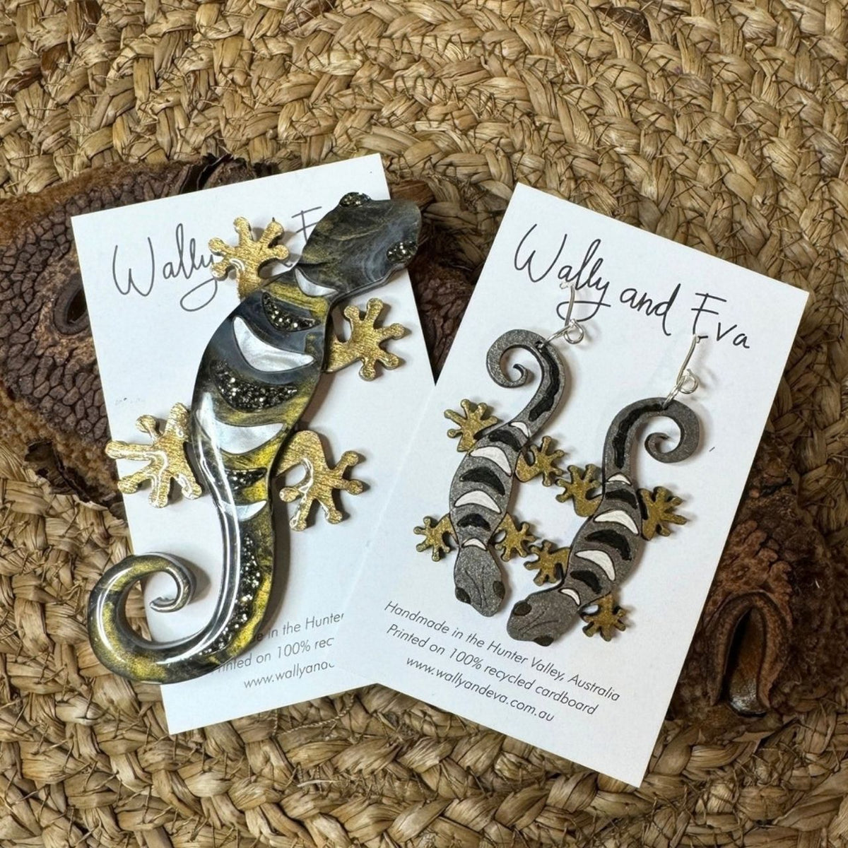 Australian Gecko Handcrafted Brooch