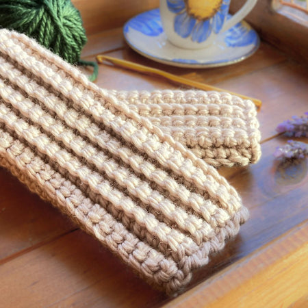 Cosy Fingerless Handwarmers - Natural | Aussie Merino Mittens