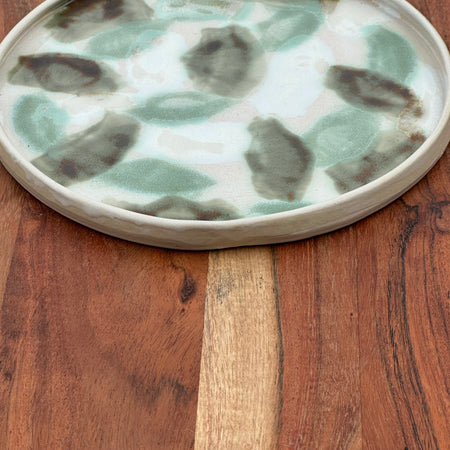Catch My Drift | Handmade Ceramic Serving Plate | Coastal Stoneware Platter | 22.5cm