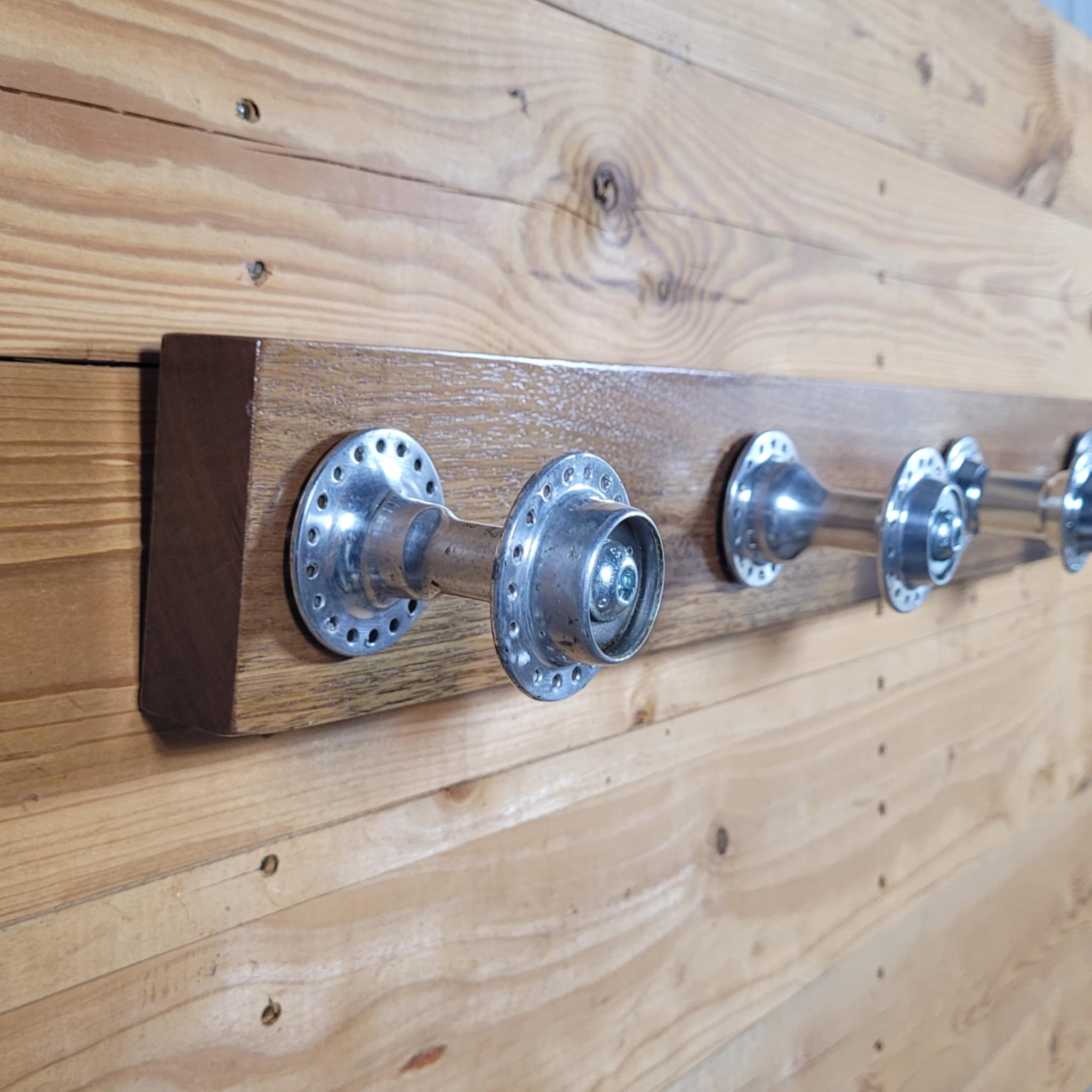 Bespoke 4 Wheel Hub Helmet Coat hat rack