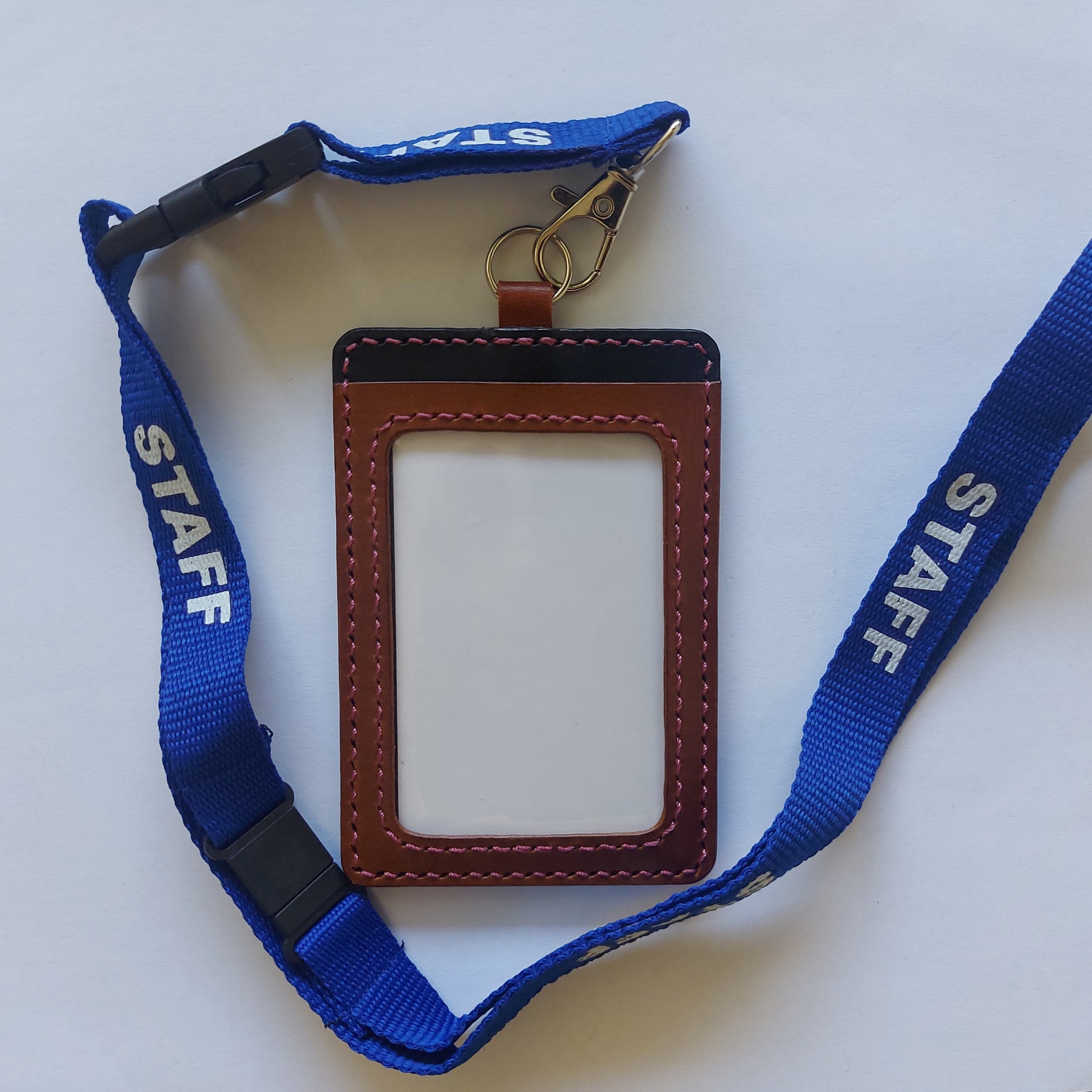 Multi-Purpose ID/Card/Tag Holder - Black & Brown