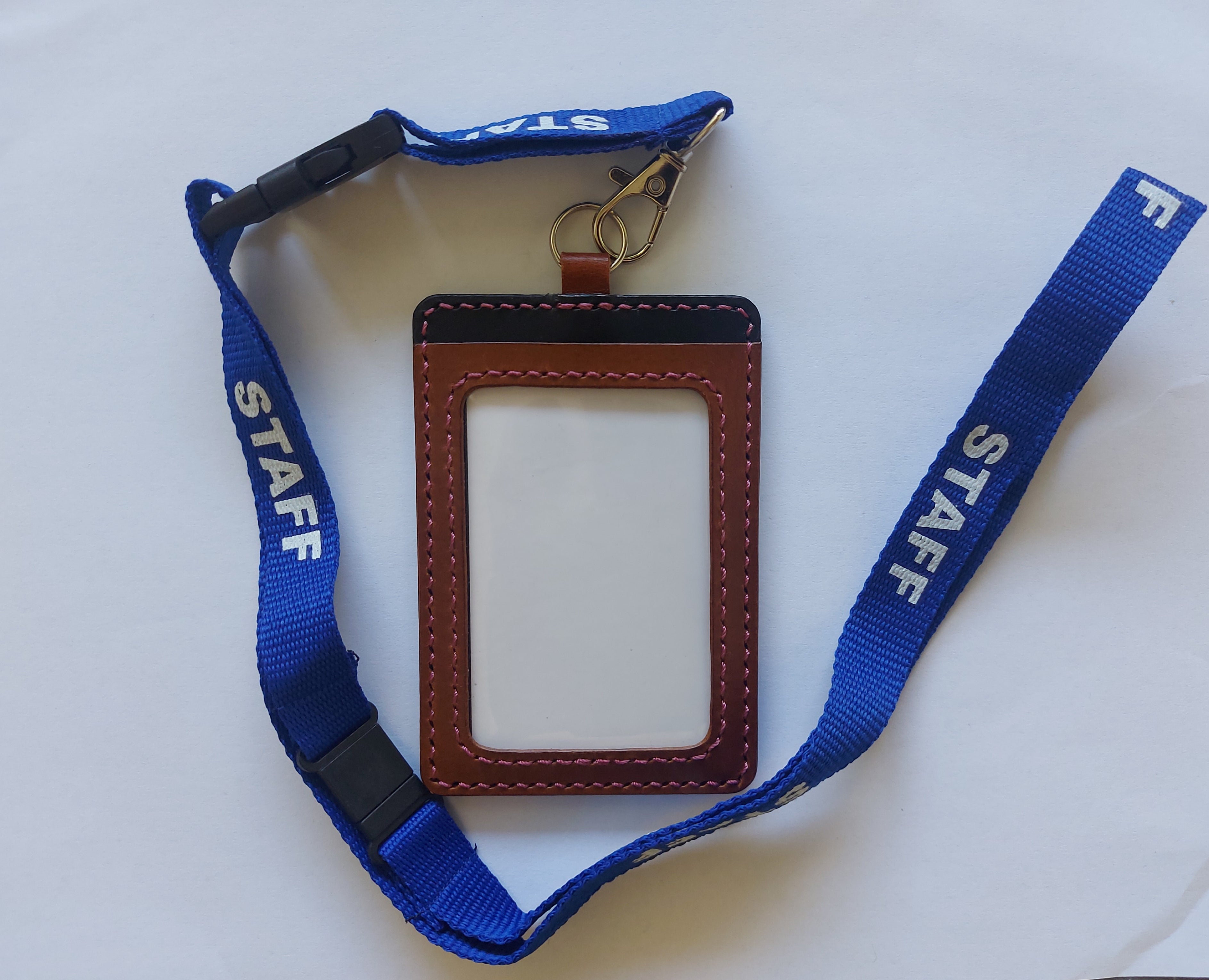 Multi-Purpose ID/Card/Tag Holder - Black & Brown
