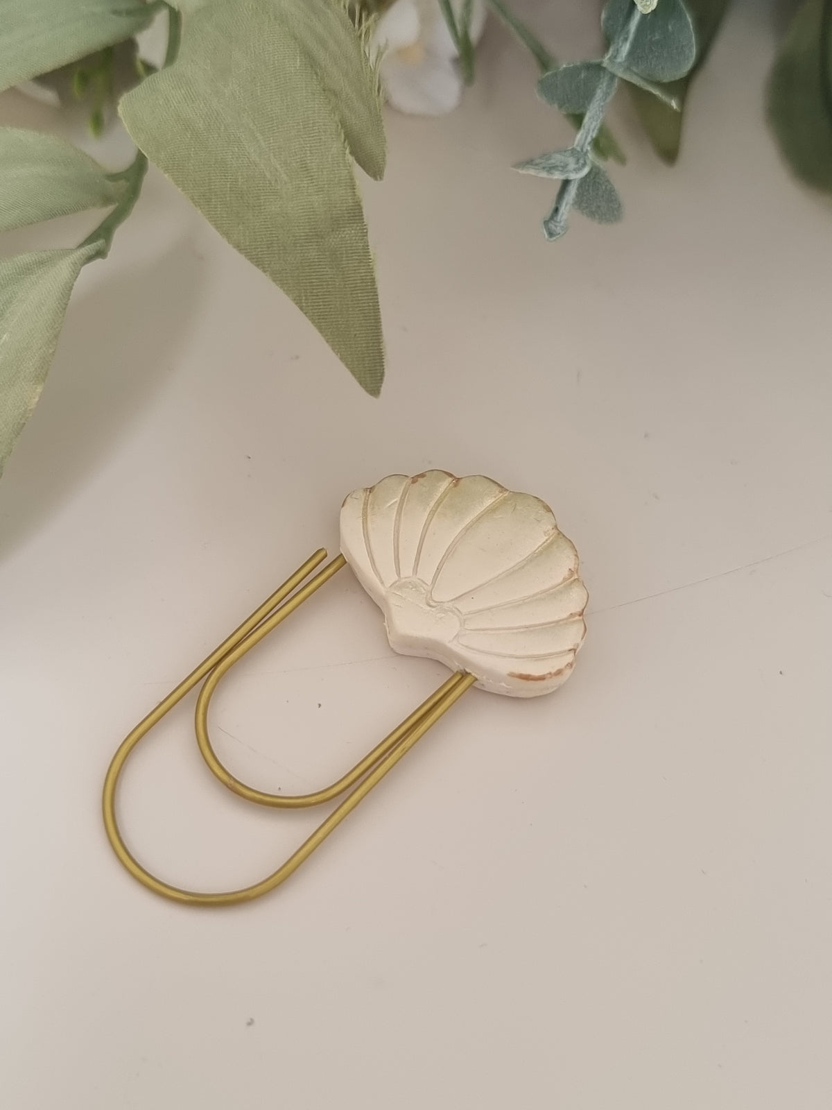 Sea Shell Paper Clip Book Mark