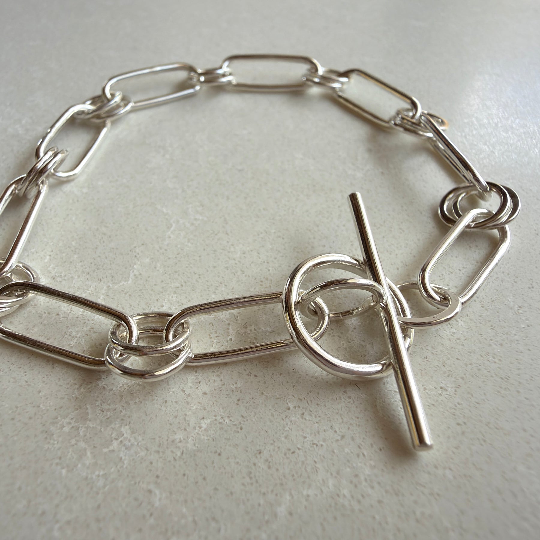 Double Loop Sterling Silver Bracelet