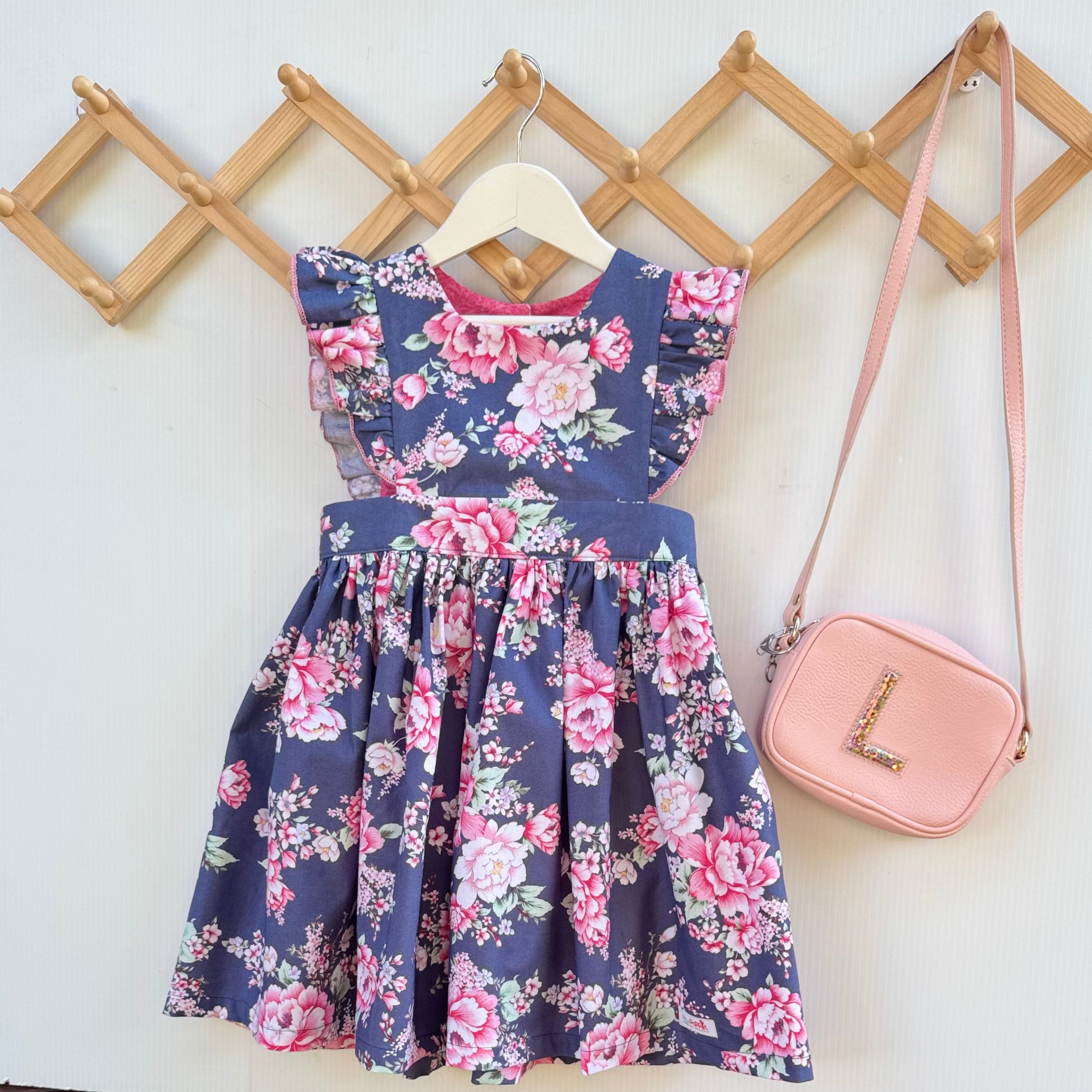 Floral Ruffle Dress with Free Matching Hair Tie