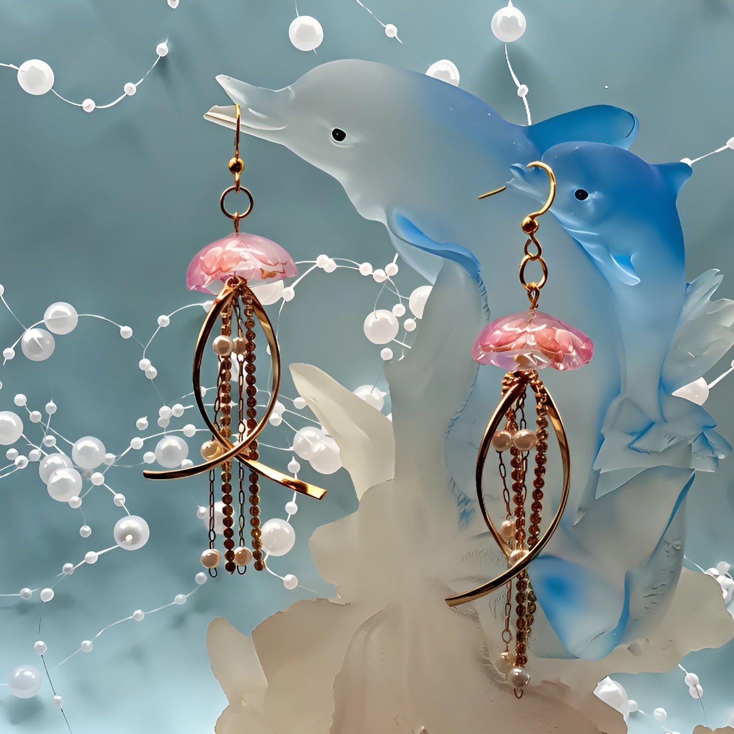 Iridescent Jellyfish Earrings (4 colour variations)