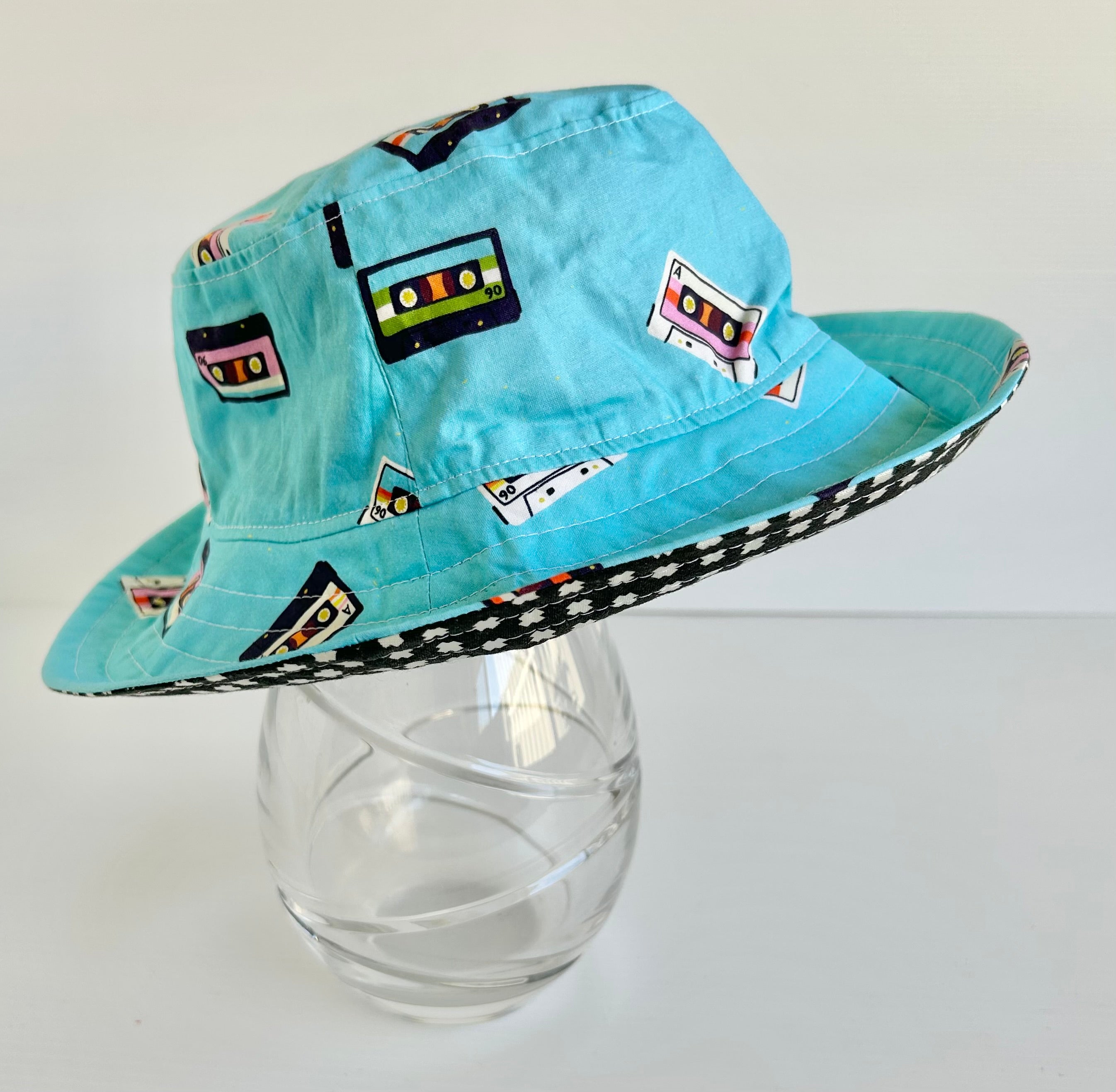 Ready to post- Large size regular brim hats with chin strap- reduced price