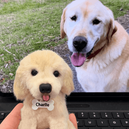 Custom Dog Replica from Photo, Poseable Art Doll, Pet Memorial Keepsake - Handmade Soft Sculpture, Personalised Plushie Ornament