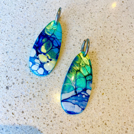 Artisan Turquoise Dangle Earrings