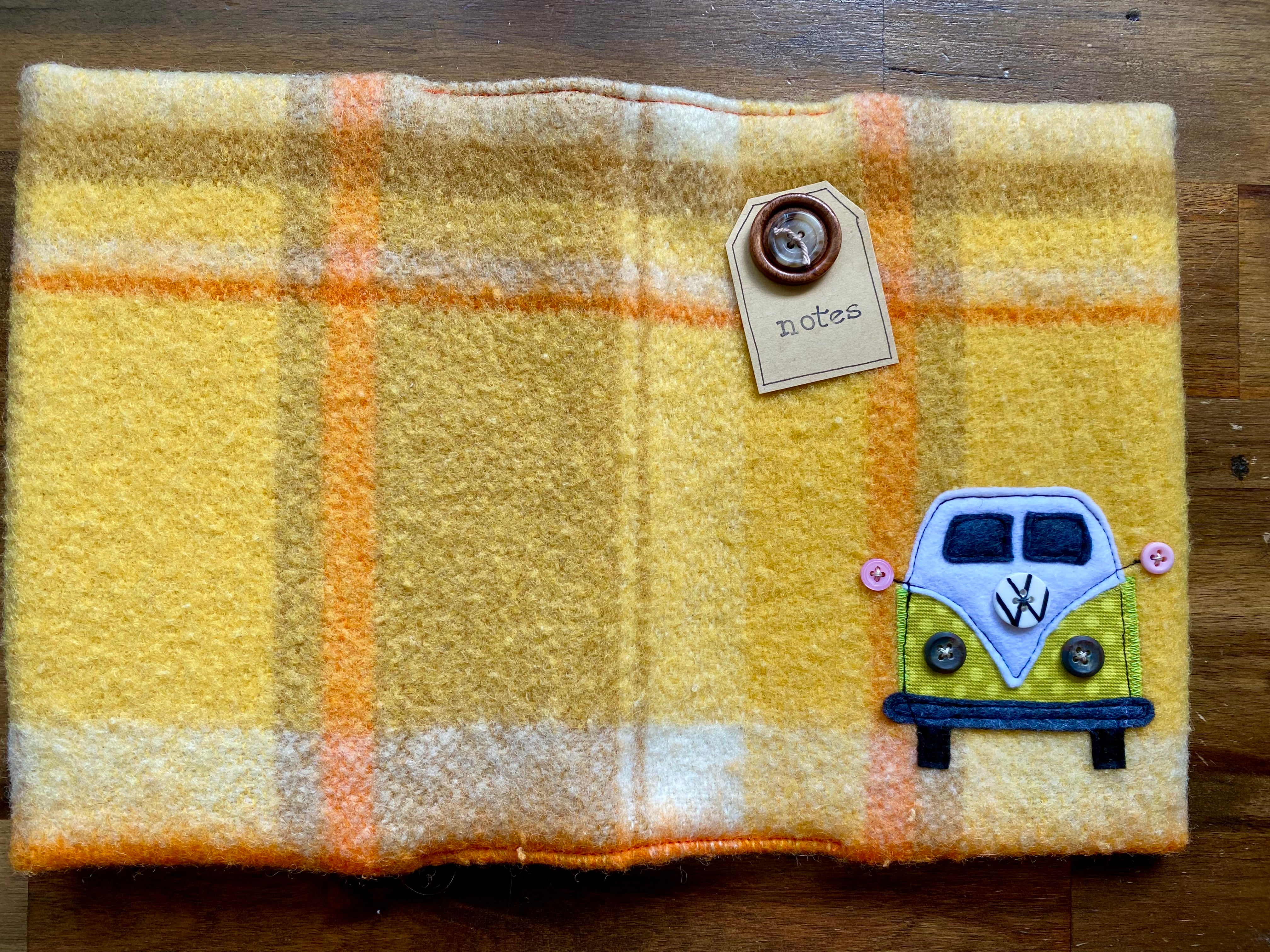 A5 Upcycled Notebook Kombi - Orange