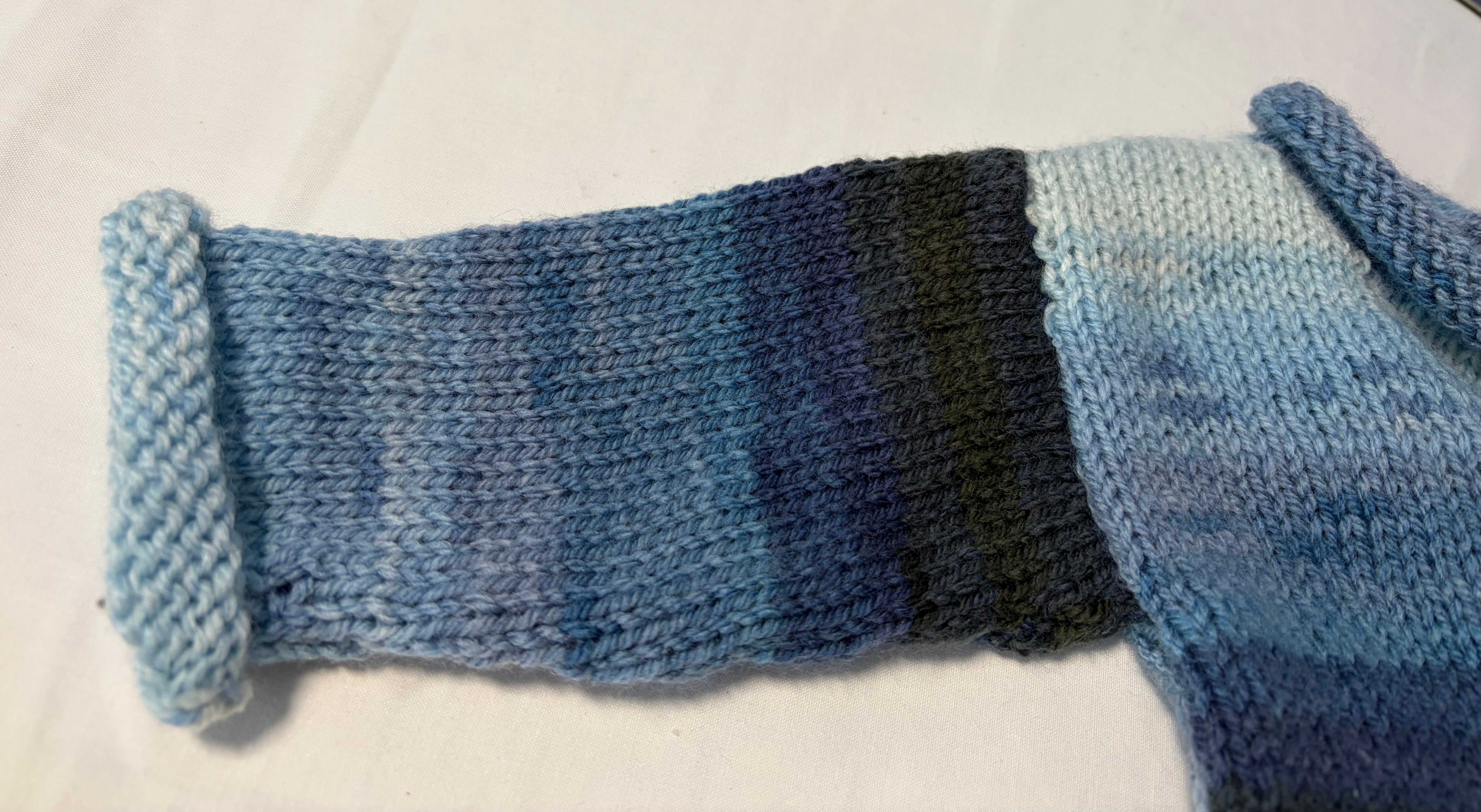 Blue Beanie Merino/Acrylic Size 9-12 months