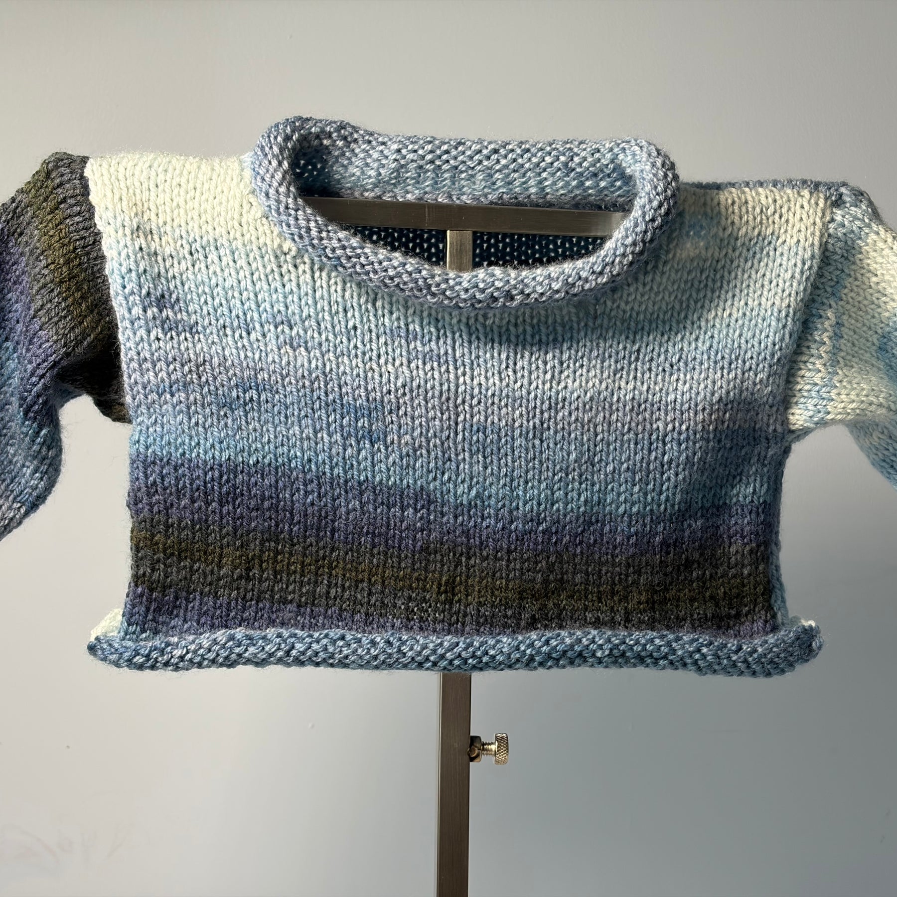 Blue Beanie Merino/Acrylic Size 9-12 months