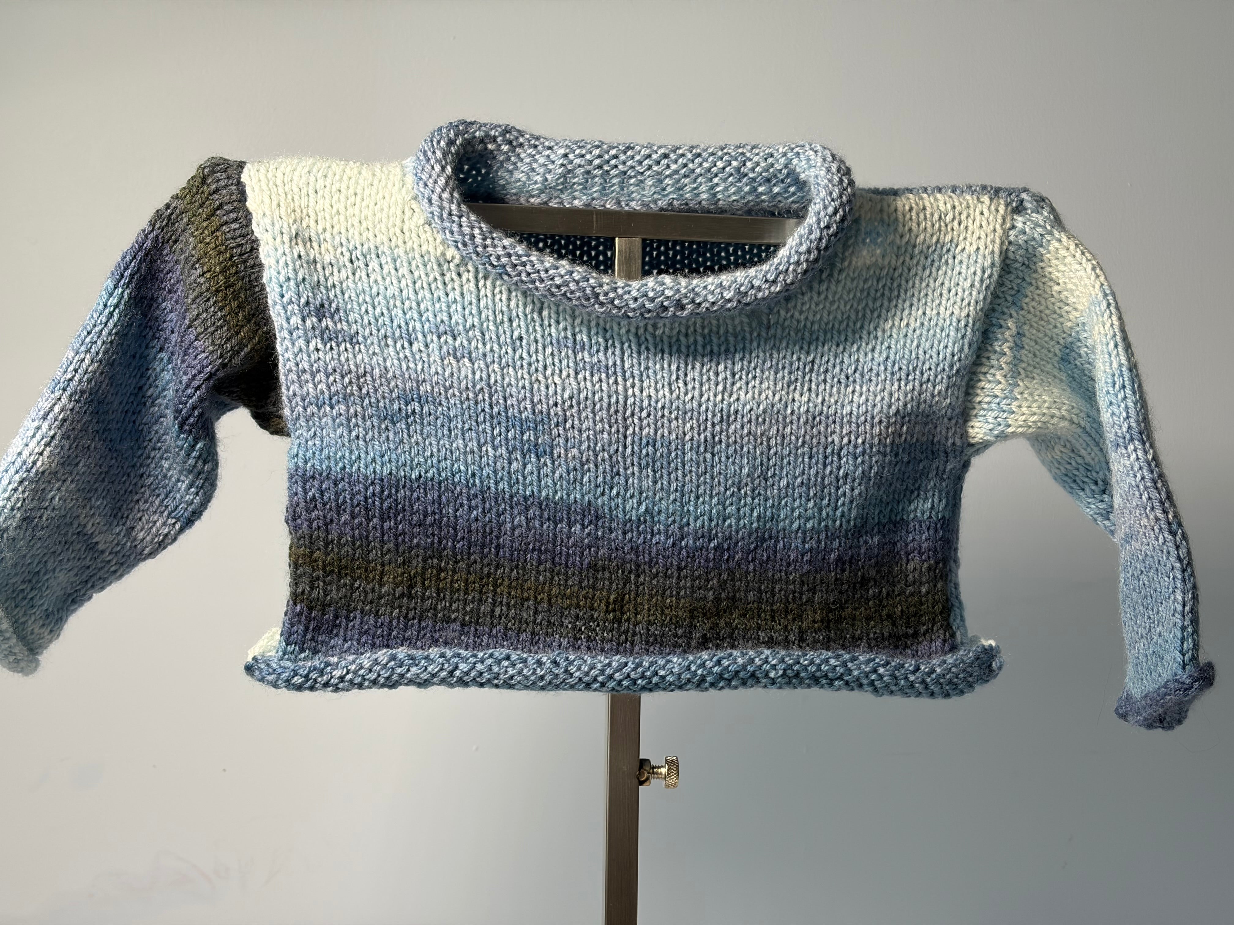 Blue Beanie Merino/Acrylic Size 9-12 months