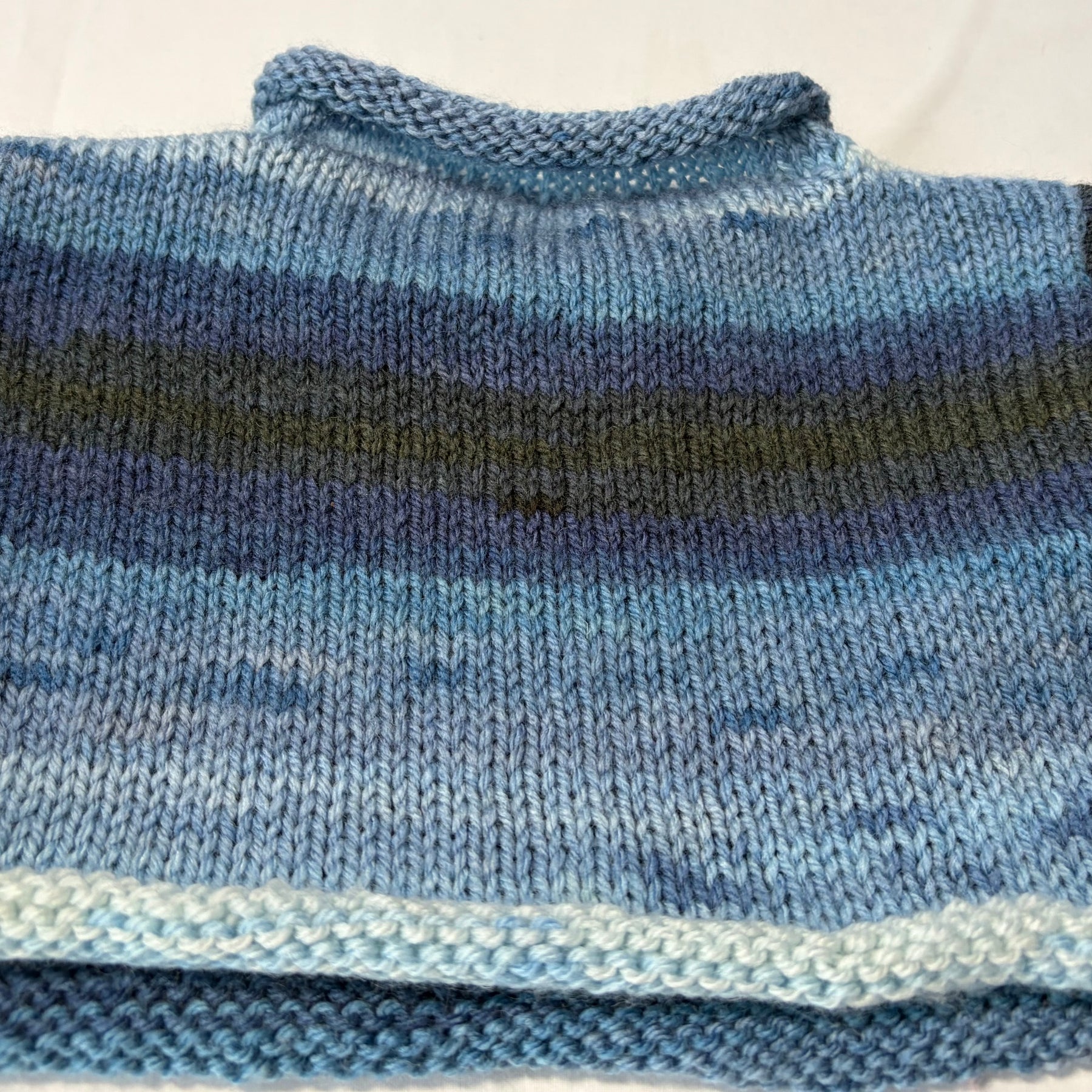Blue Beanie Merino/Acrylic Size 9-12 months