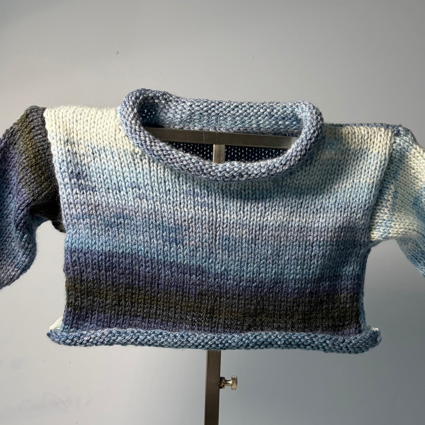 Blue Beanie Merino/Acrylic Size 9-12 months