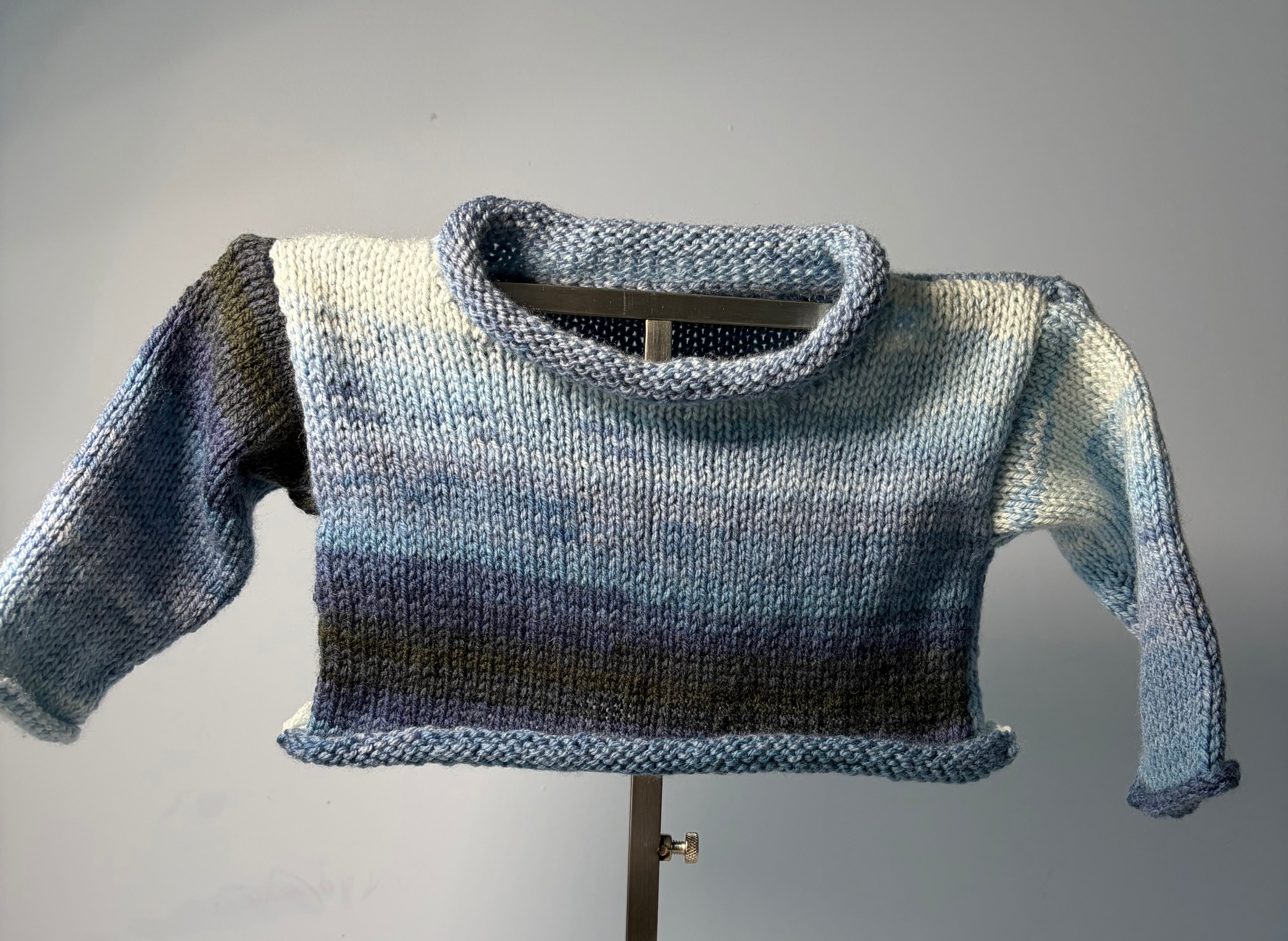 Blue Beanie Merino/Acrylic Size 9-12 months