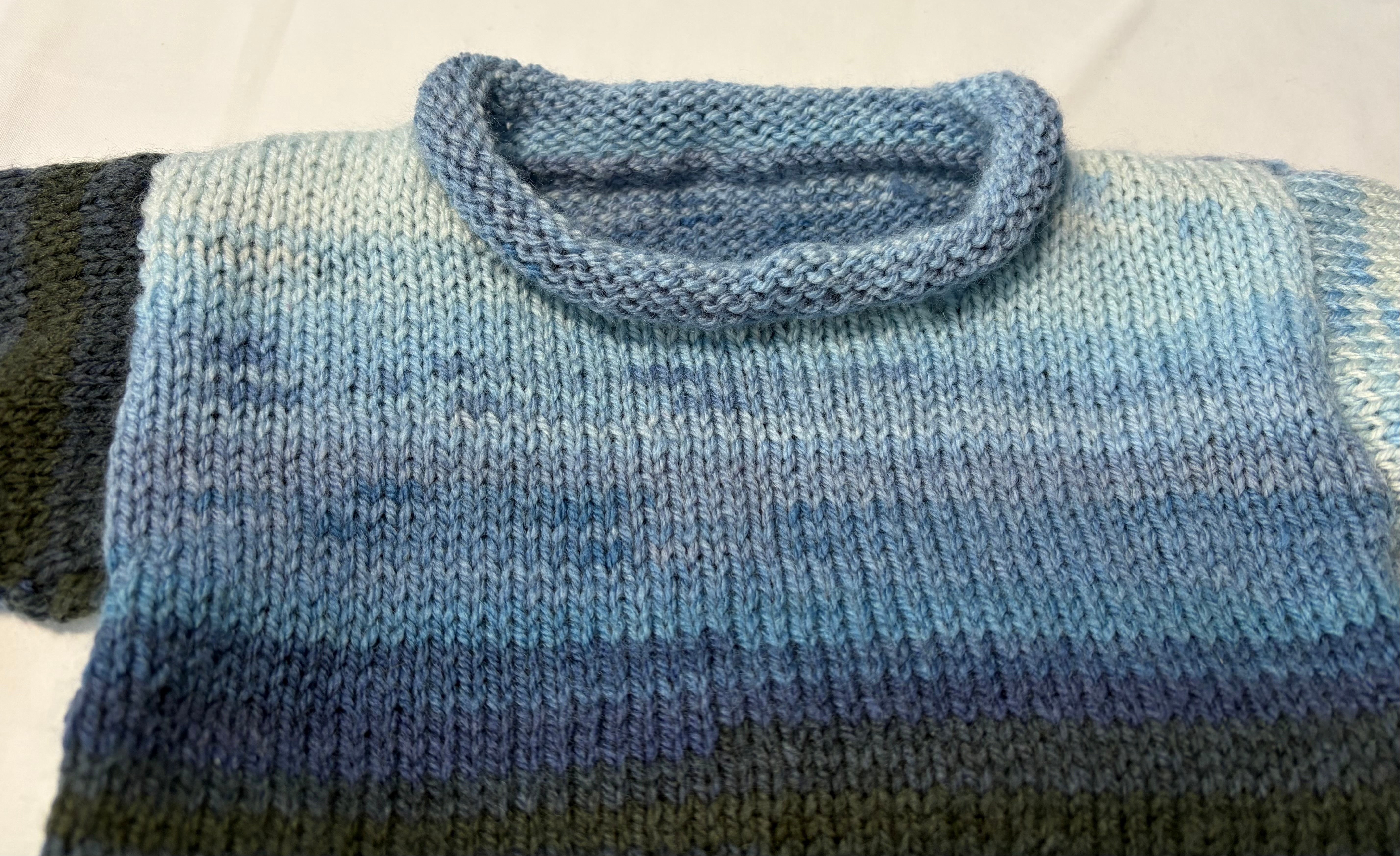 Blue Beanie Merino/Acrylic Size 9-12 months