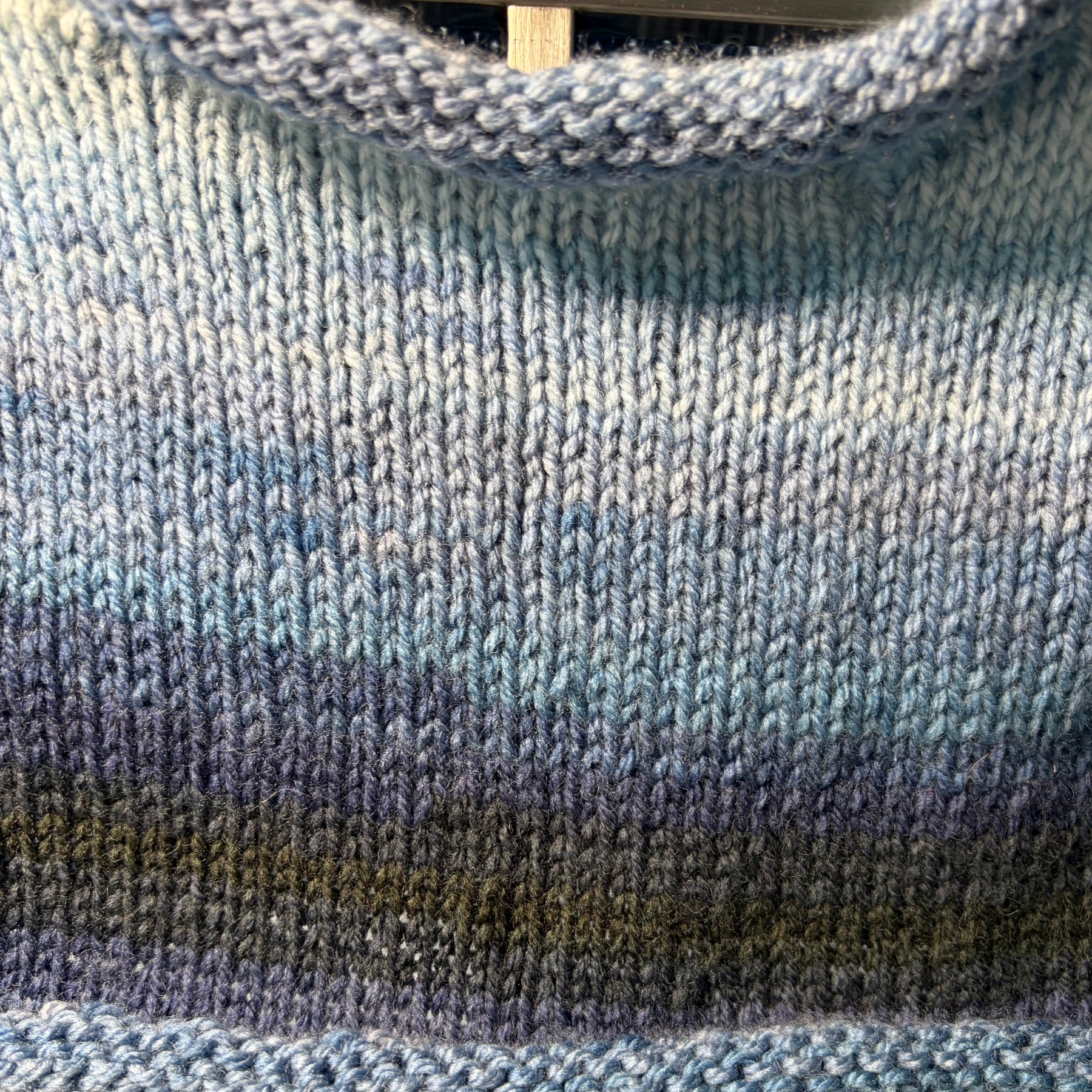 Blue Beanie Merino/Acrylic Size 9-12 months