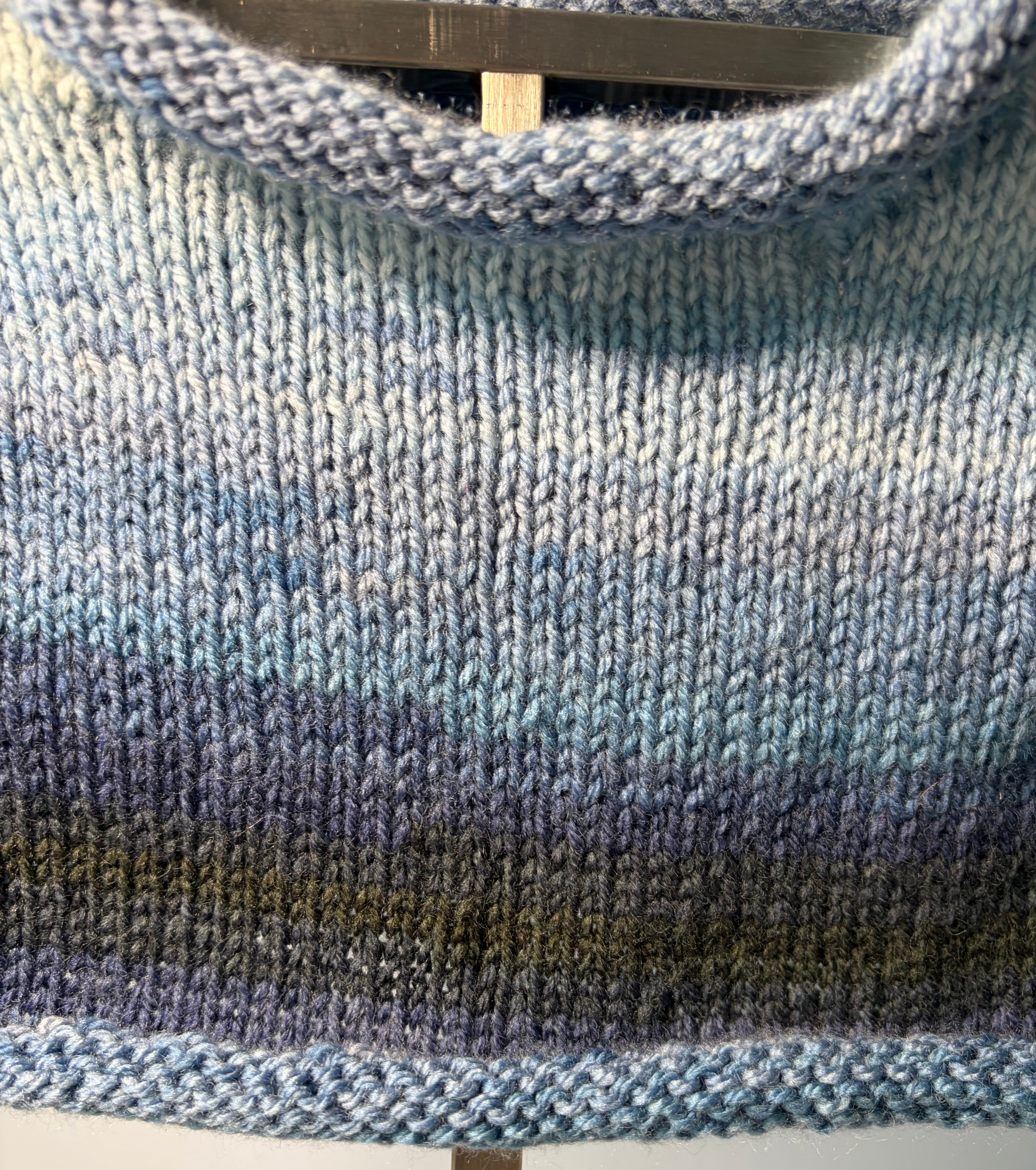 Blue Beanie Merino/Acrylic Size 9-12 months