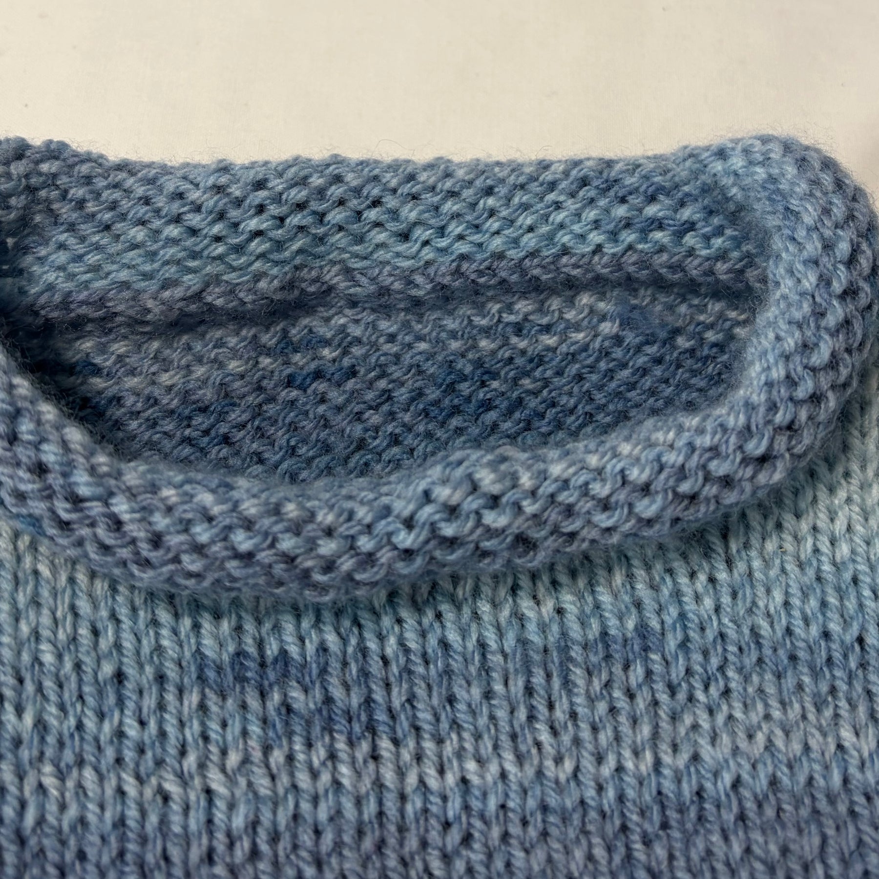 Blue Beanie Merino/Acrylic Size 9-12 months