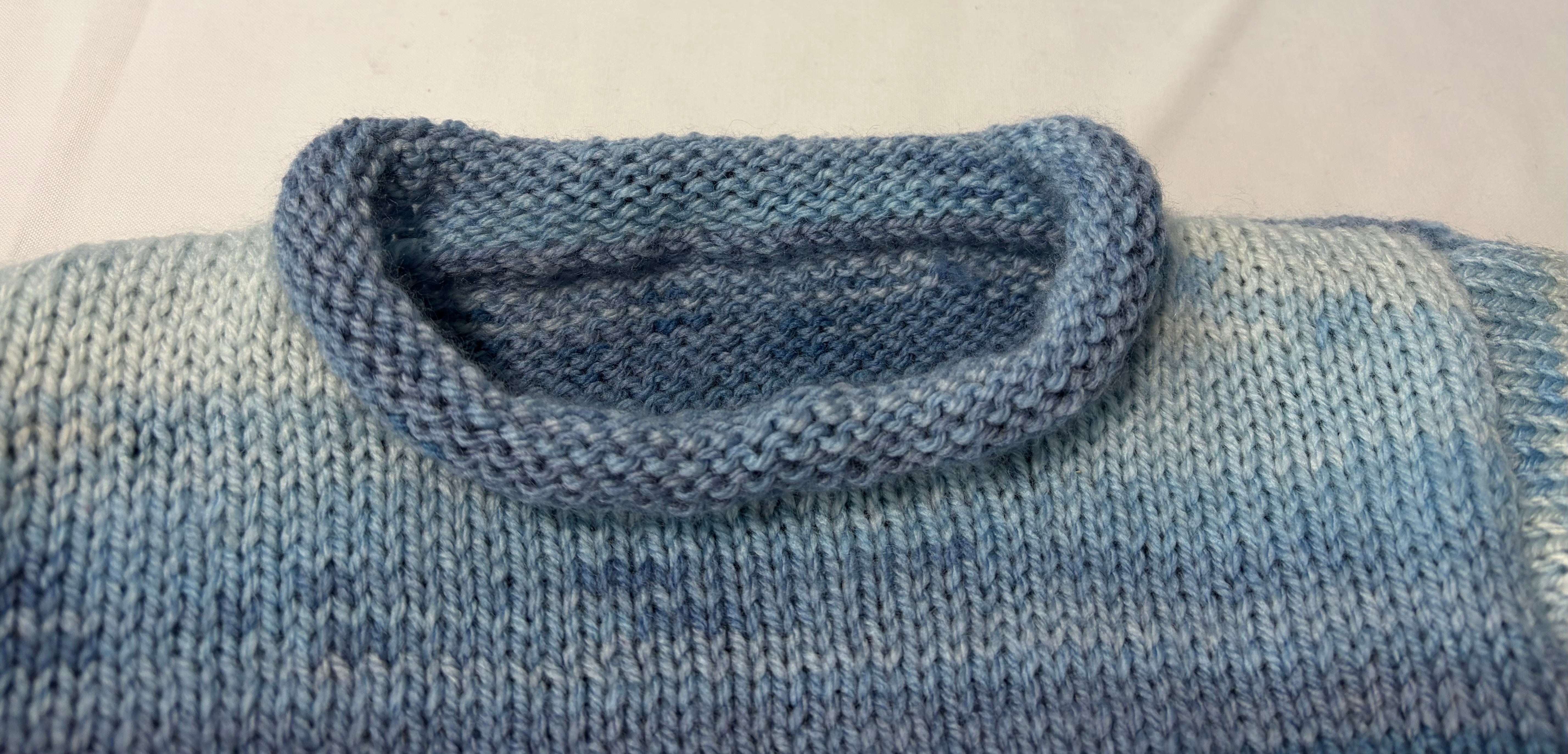 Blue Beanie Merino/Acrylic Size 9-12 months