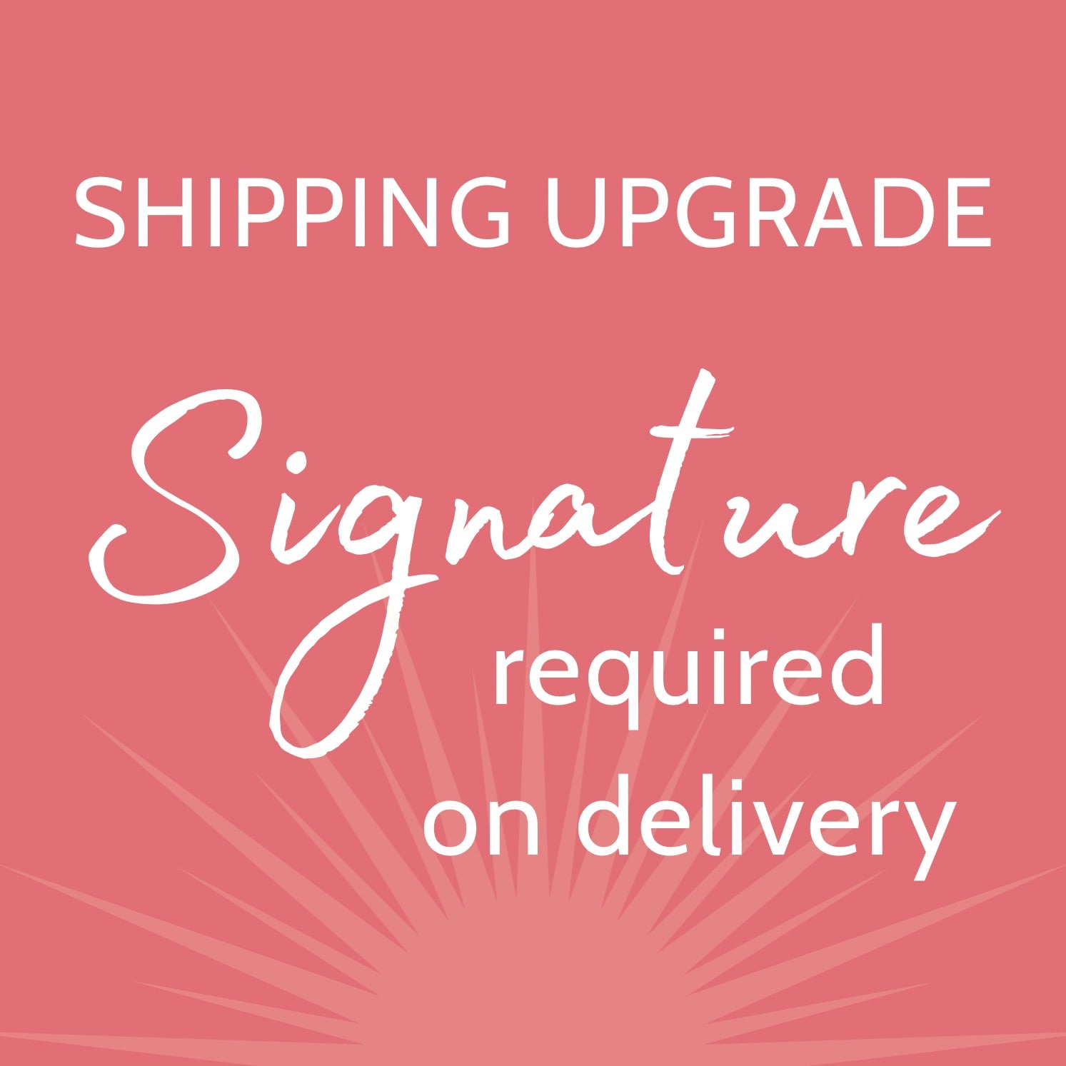 Shipping upgrade | Signature on Delivery required | Lánua orders only