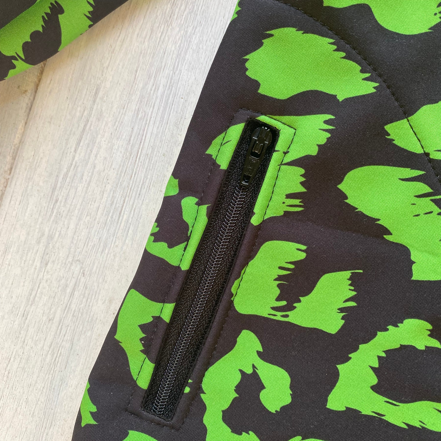 Showerproof Lime Green on Black Hooded Jacket size 5