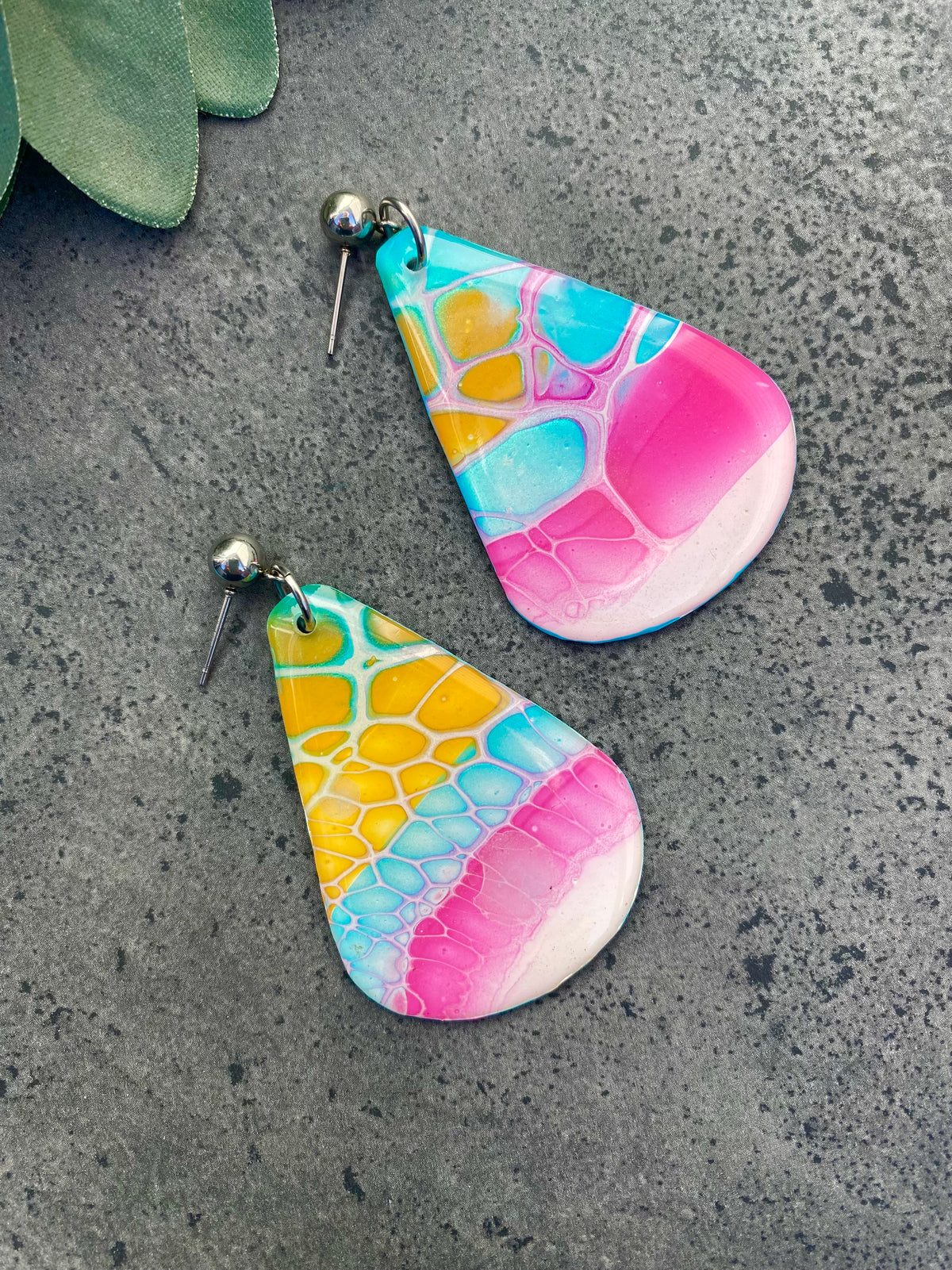 Original Art mismatched Dangle Earrings