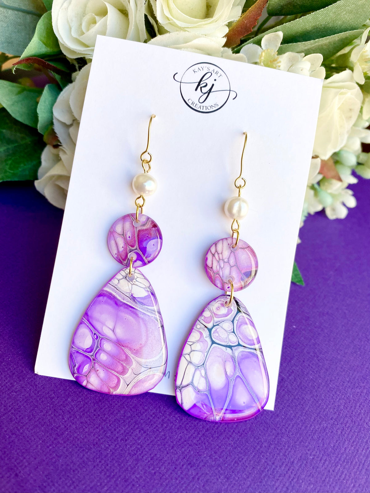 Freshwater Pearl Collection Lilac Earrings