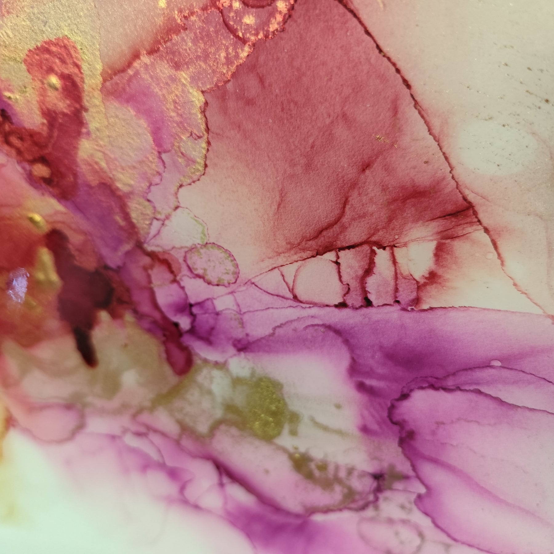 Abstract Floral Alcohol Ink Painting