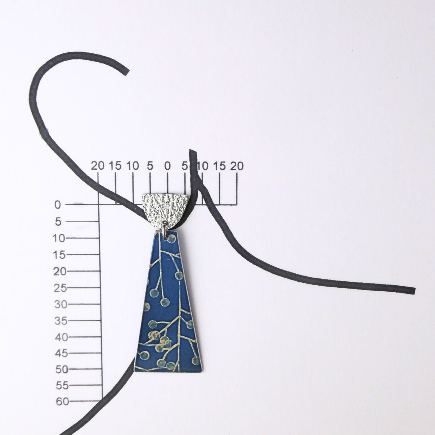 Anodised aluminium earrings hand printed Wattle and Sky Collection