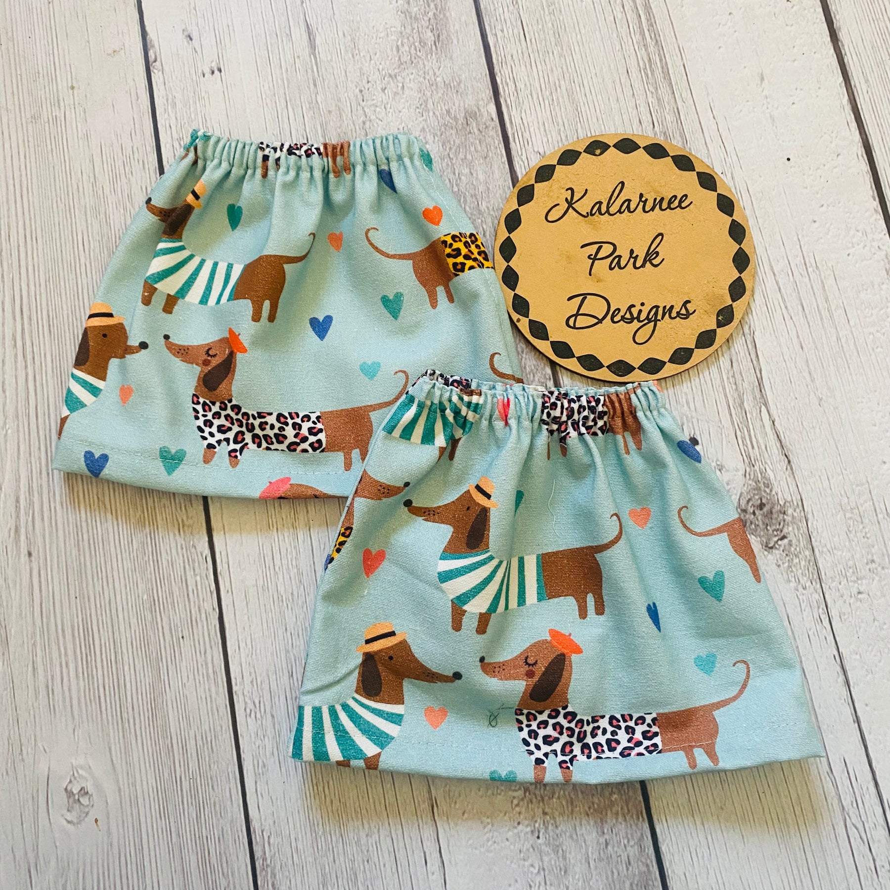 ''Dapper Dachshunds'' Adult Size and Kids Size Sock Savers