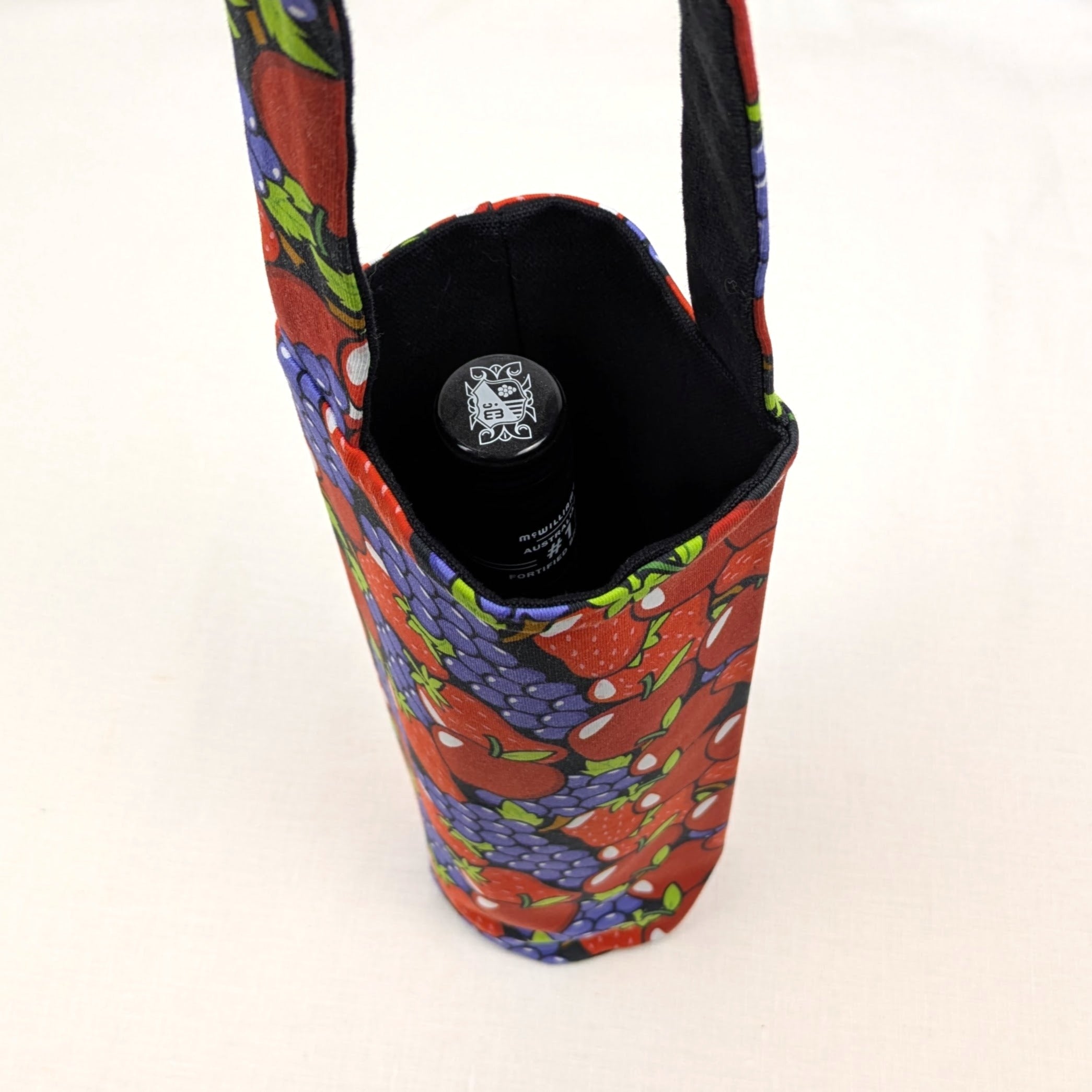Handmade Wine Bottle Carry Bag | Reusable Gift Bag | by Wattle Acres