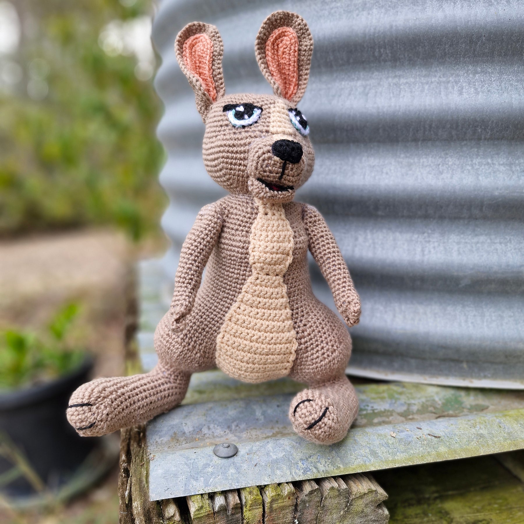 Skippy the Handmade Crochet KANGAROO has Arrived