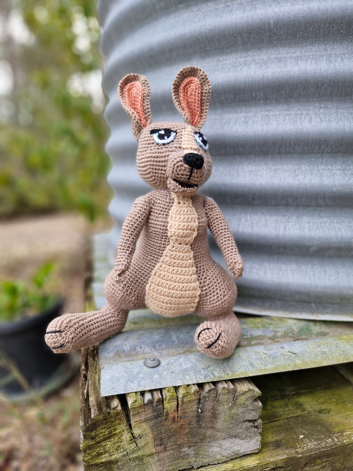 Skippy the Handmade Crochet KANGAROO has Arrived