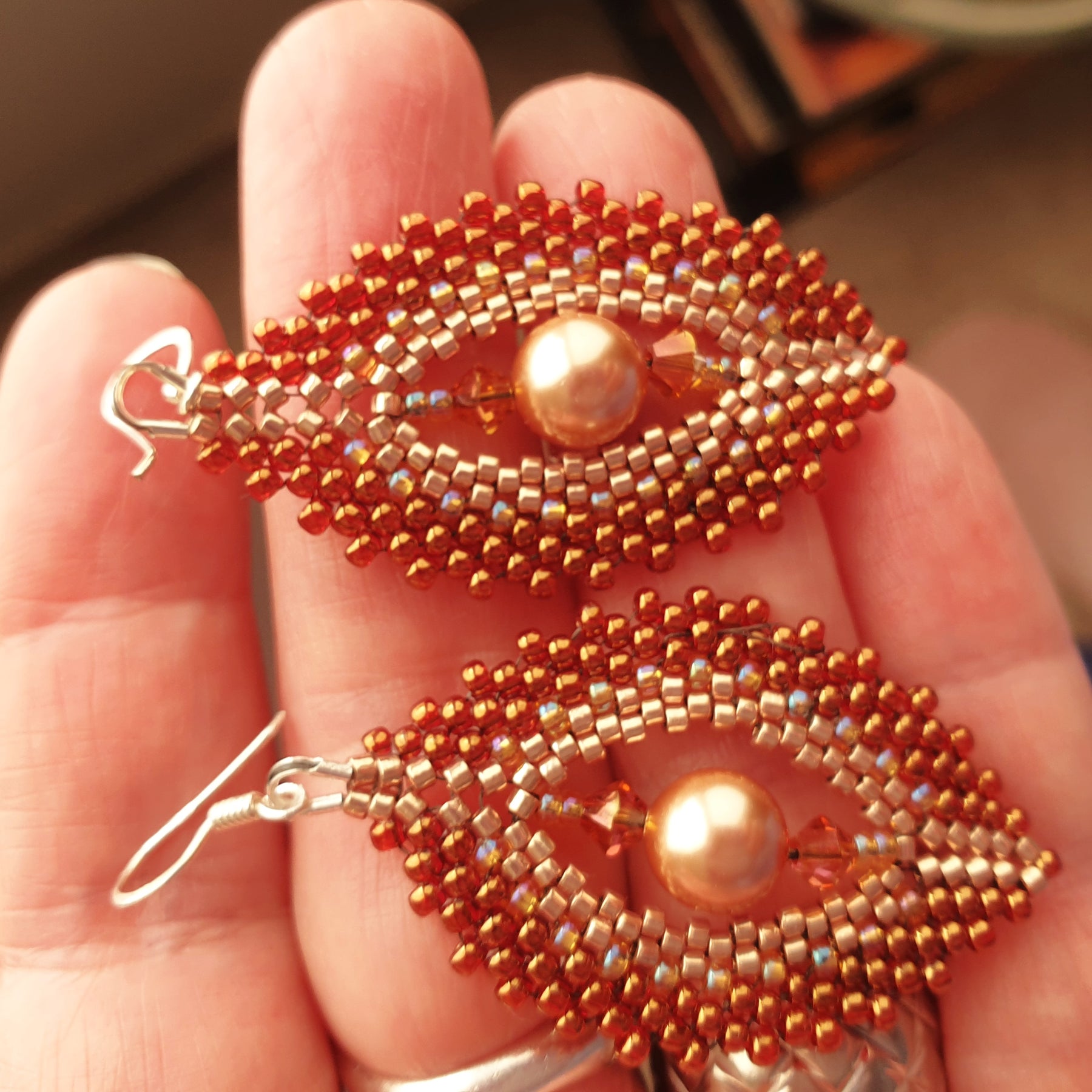 Pearl Leaf Earrings