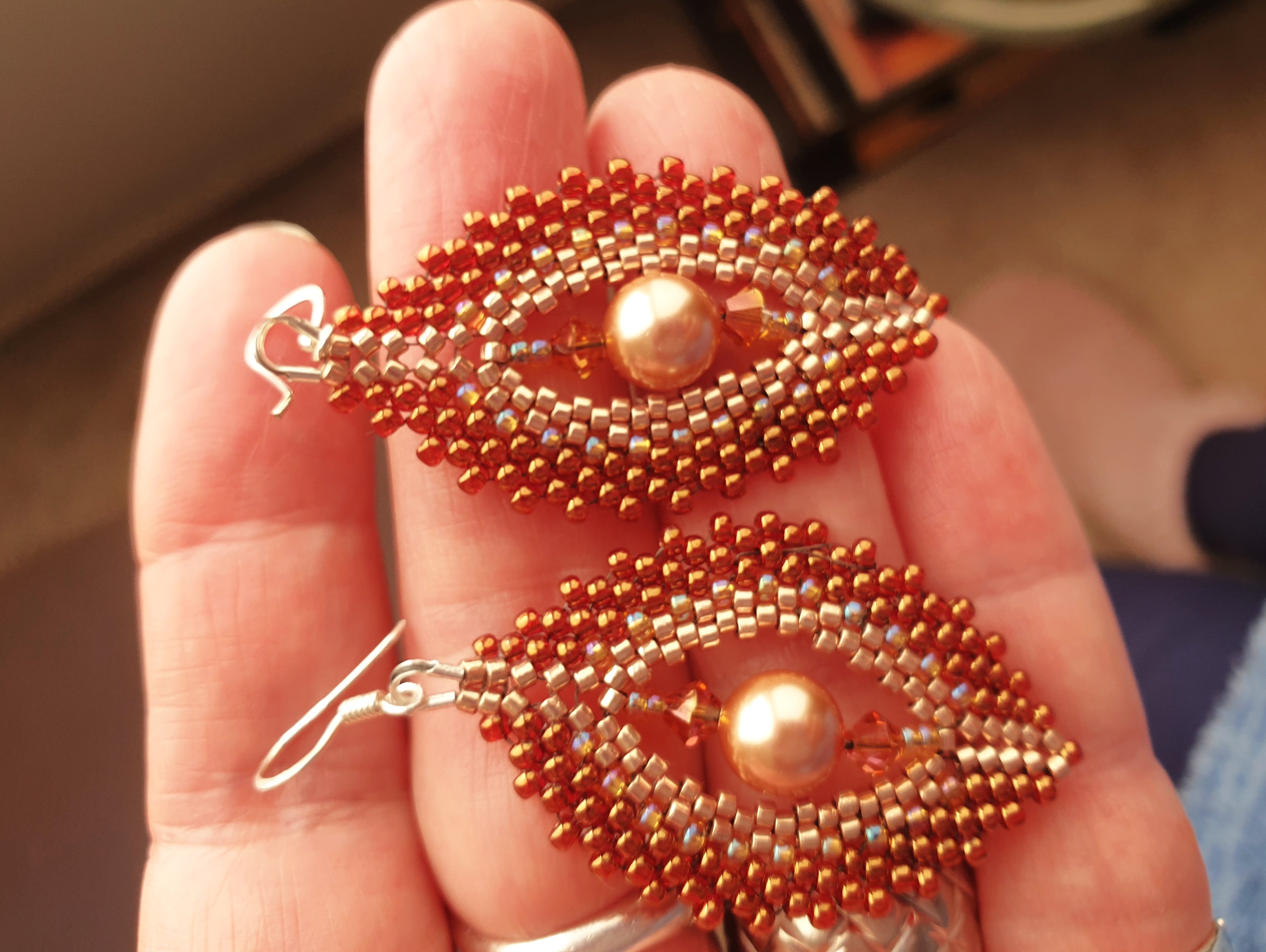 Pearl Leaf Earrings