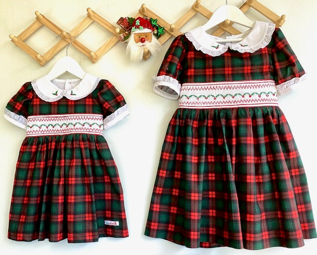 Vintage Smocked Christmas Dress