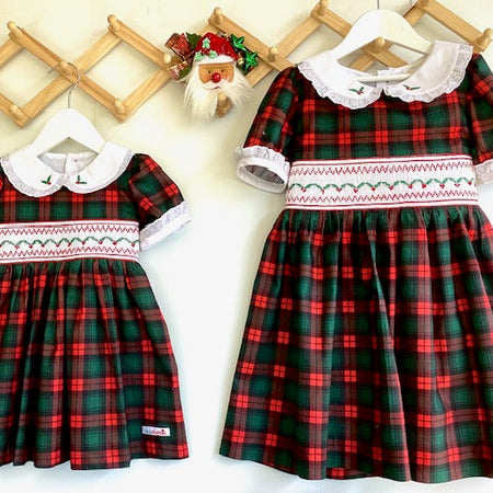 Vintage Smocked Christmas Dress