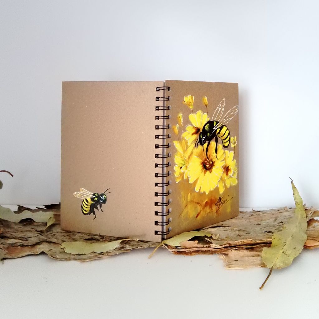 Handpainted Bee Series Notebooks and Cards