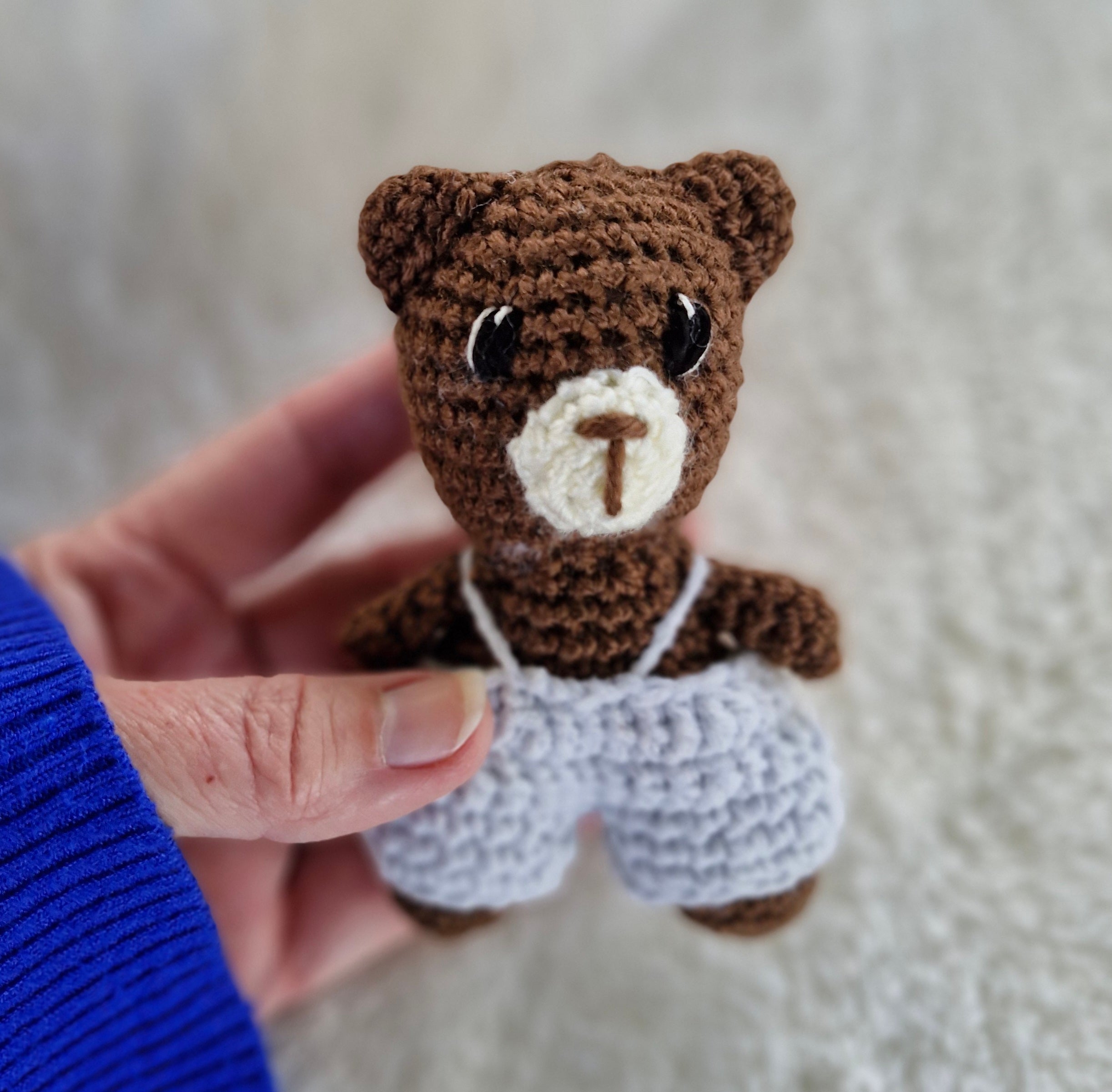 Super cute Pocket size mini Crochet Teddy Bear