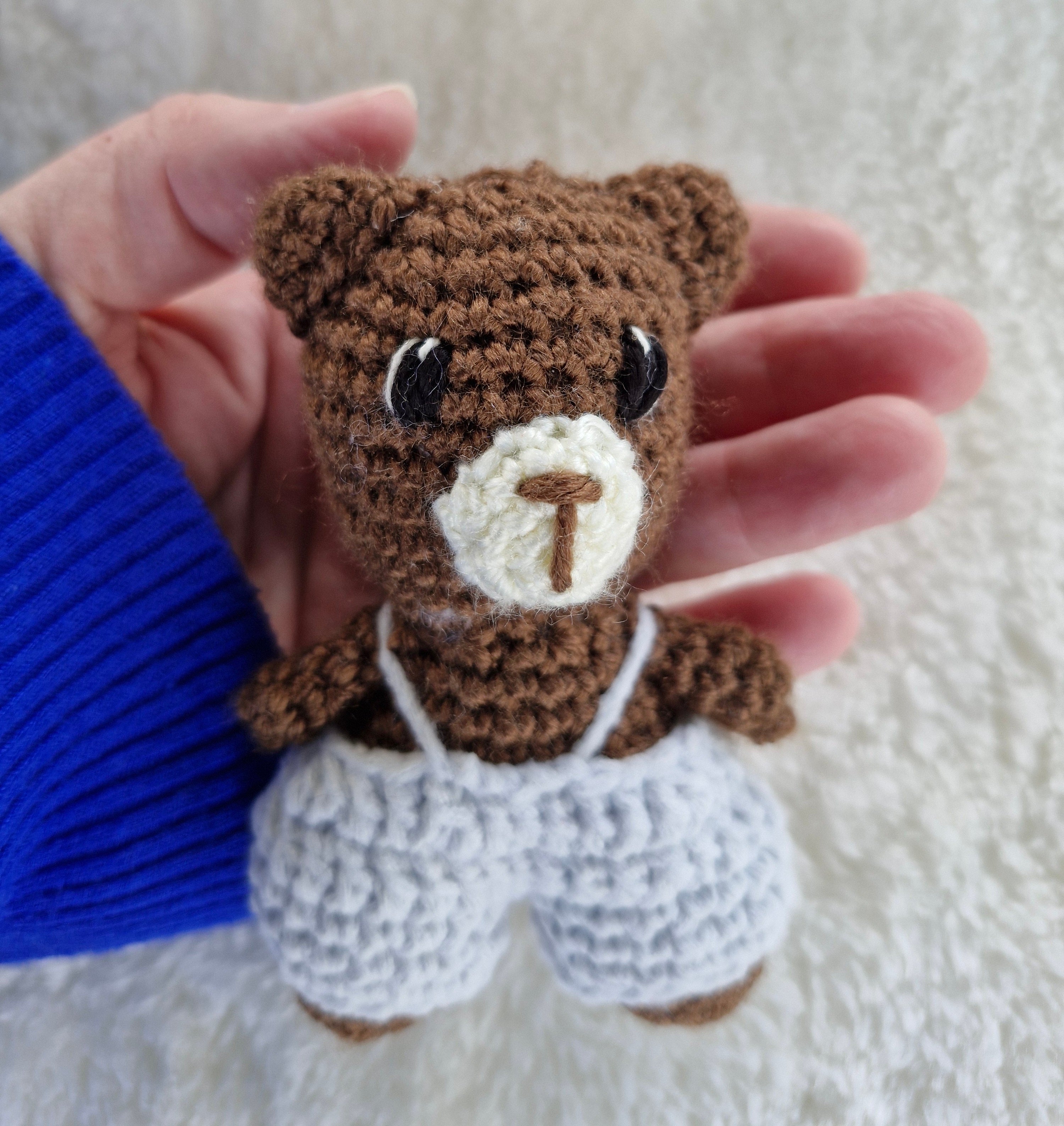 Super cute Pocket size mini Crochet Teddy Bear