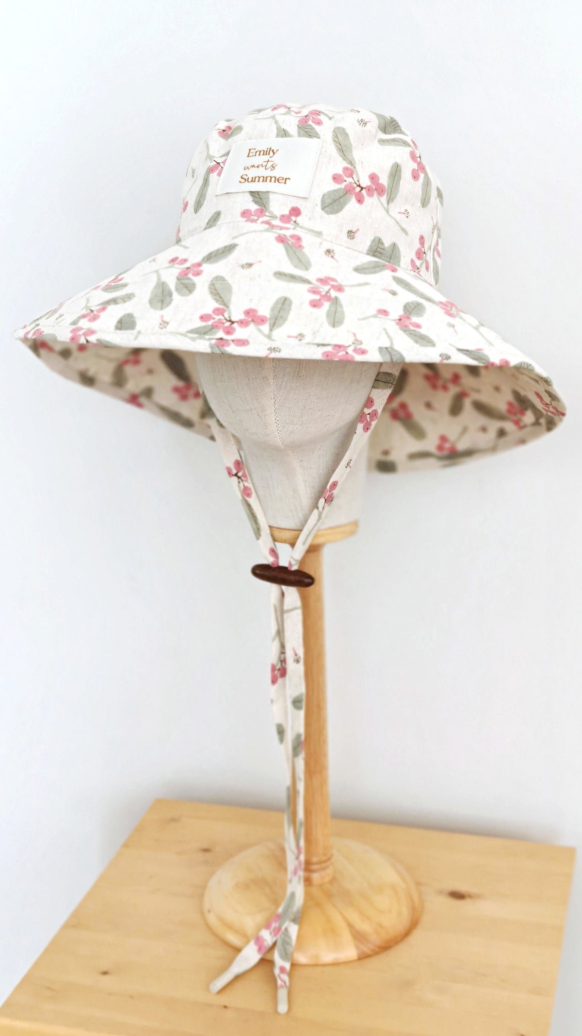 Adult Wide Brim Cotton Summer Sun Hat, Adult Floral Summer Hat