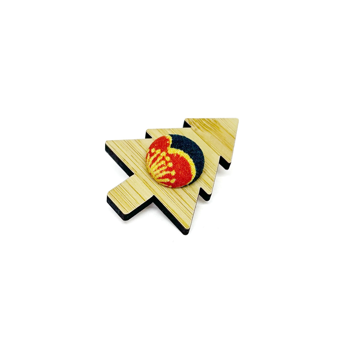 Kimono Christmas Tree Brooch with Gift Tin