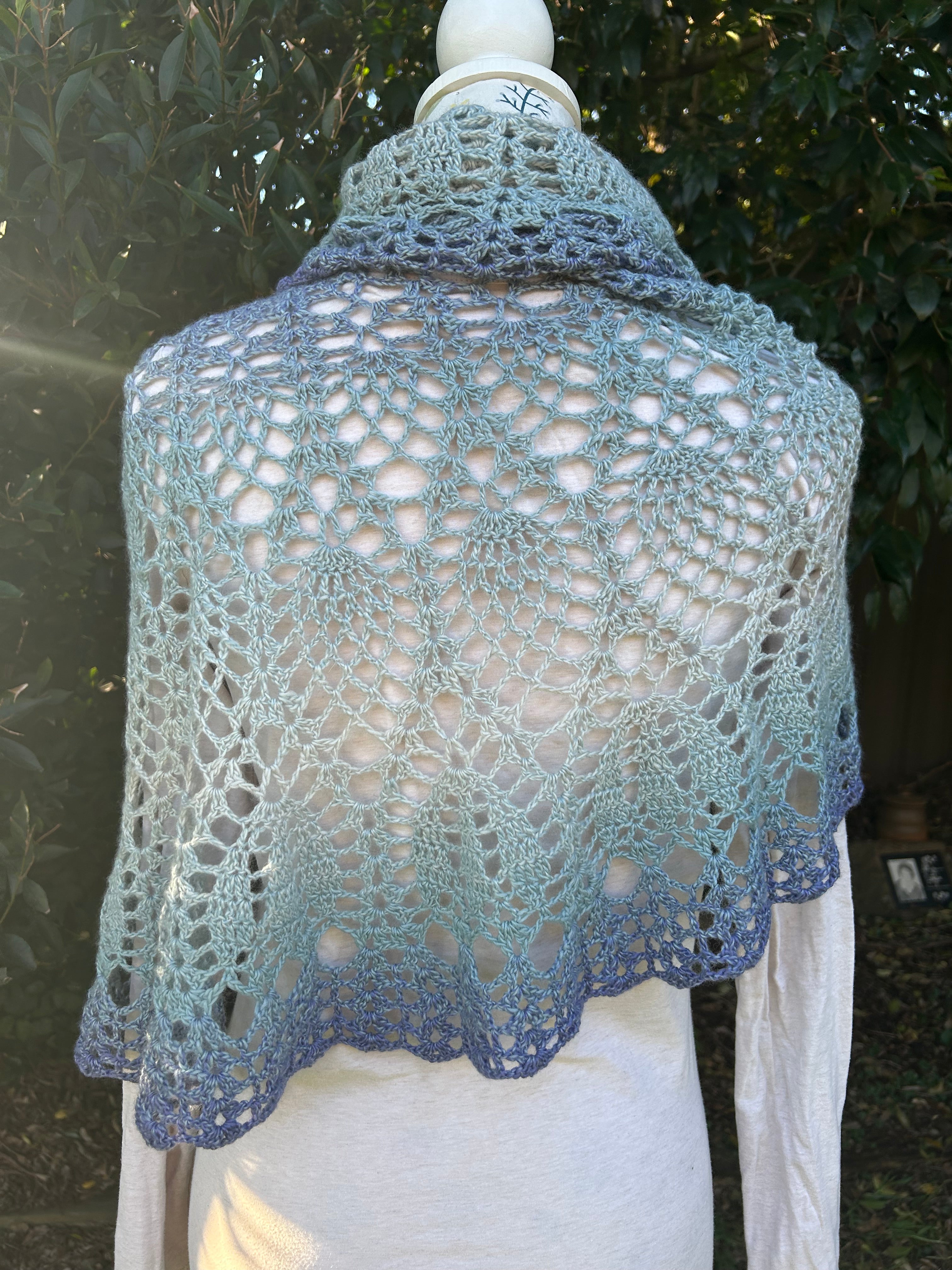 Crochet Lace Shawl Cashmere/Merino