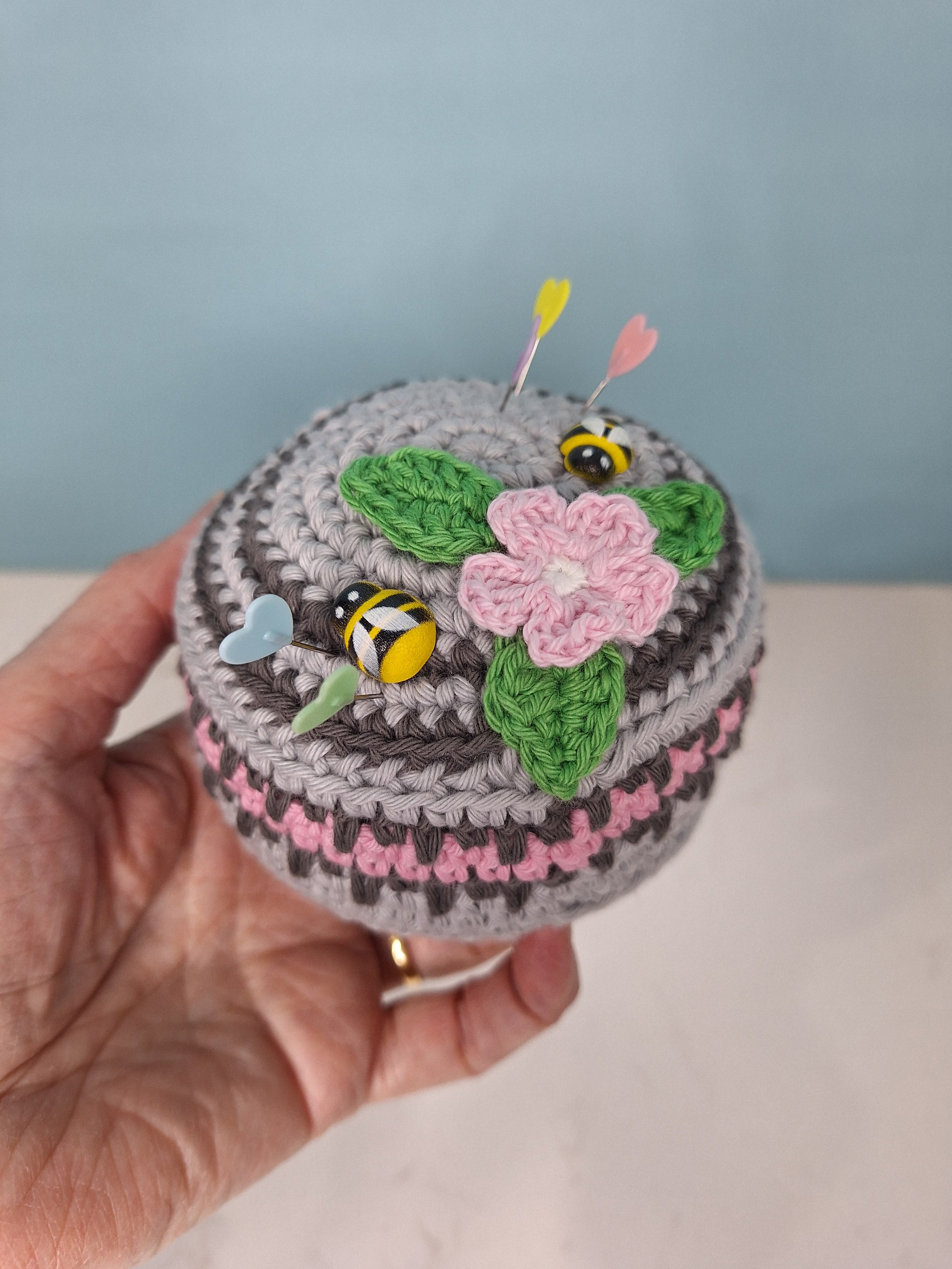 Heirloom  Handmade Crocheted Pin Cushion