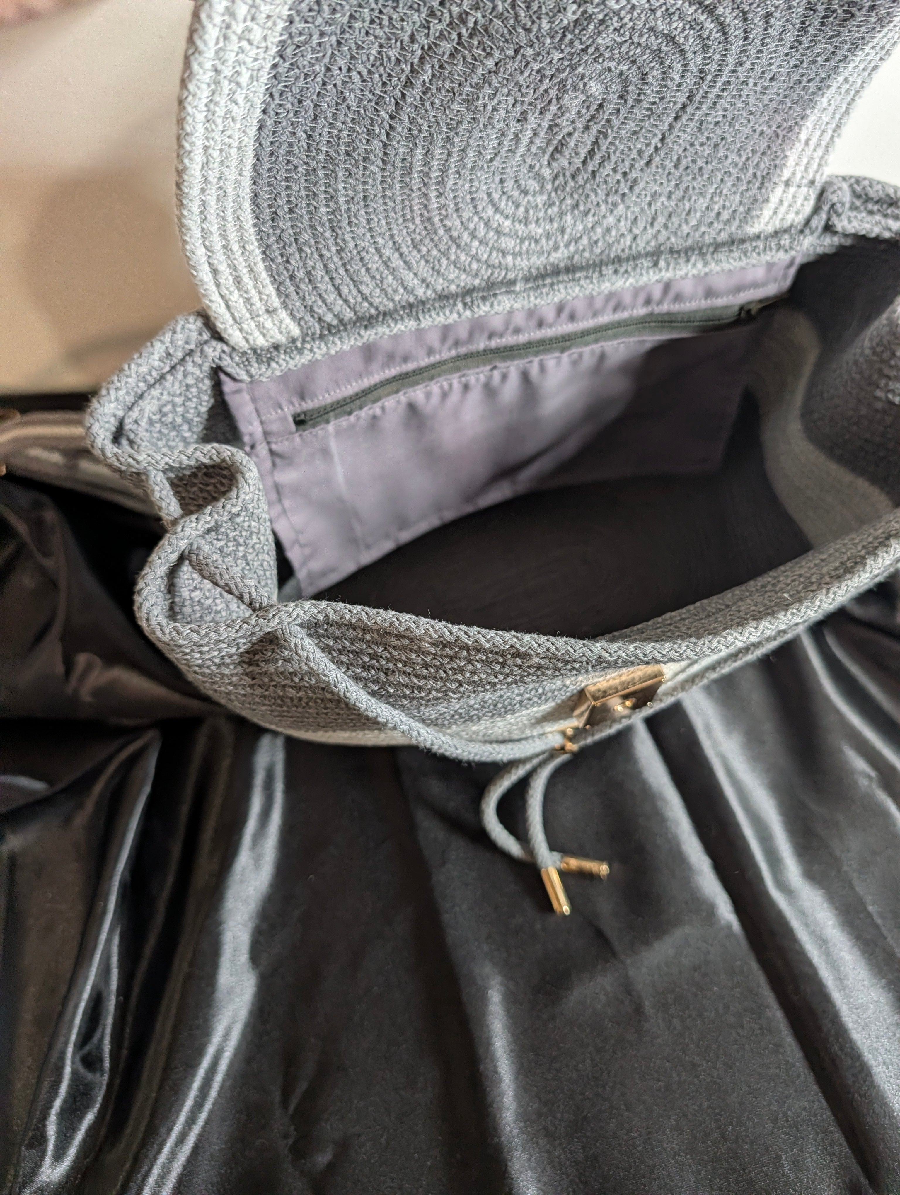 Velvet Medium Handmade Cotton Cord Shoulder Bag